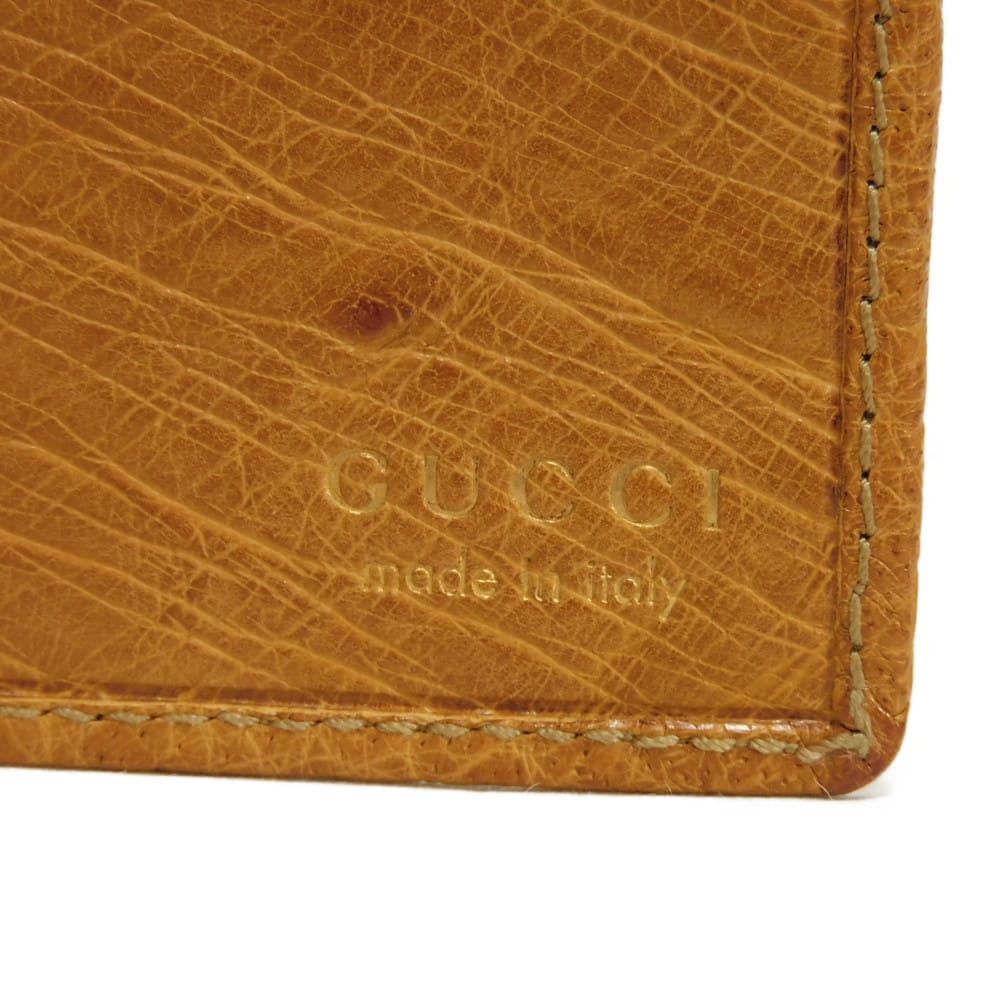 Gucci Gucci Gucci Ostrich Bifold Wallet Leather Short Wallet 0349631 DUTY FREE for USA Size ONE SIZE - 6 Thumbnail