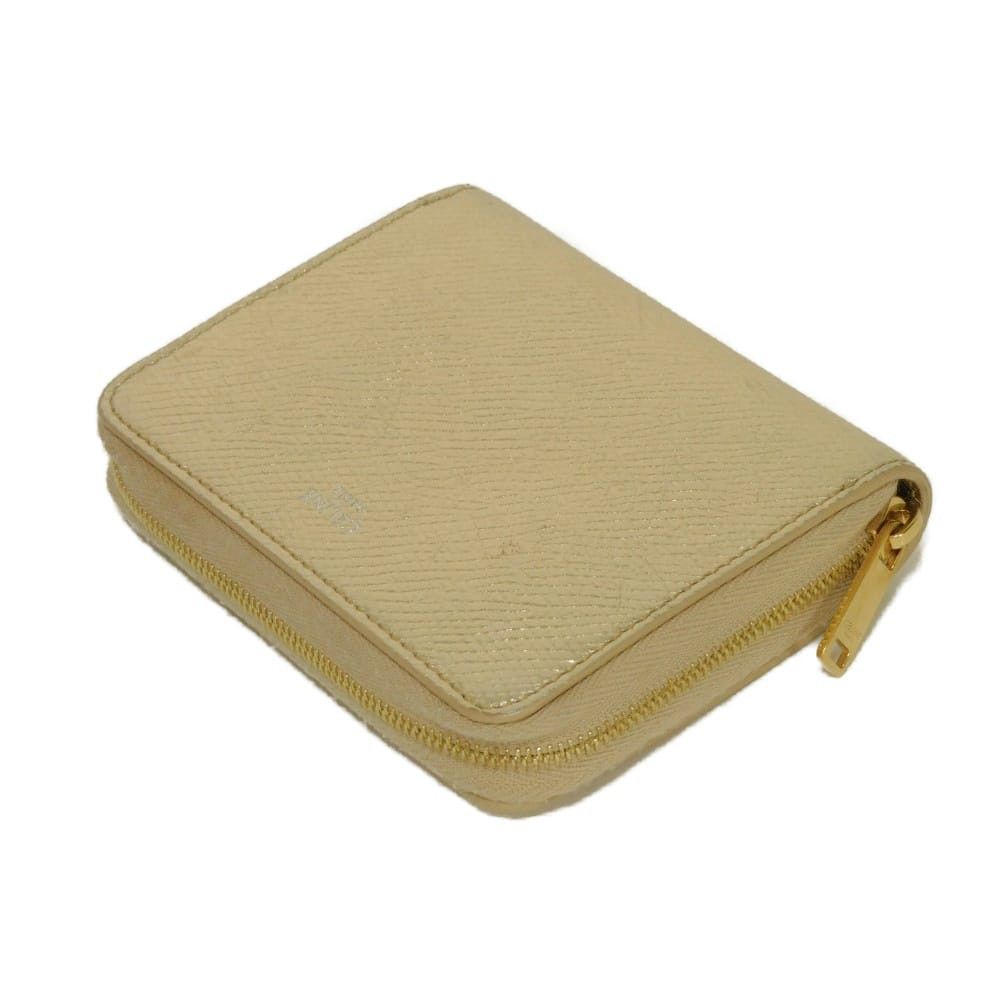 Celine Celine CELINE Laminated Compact Zip Wallet Grained Calfskin Coin Case Leather Coin Case 10B663BG5.35OR DUTY FREE for USA Size ONE SIZE - 4 Thumbnail