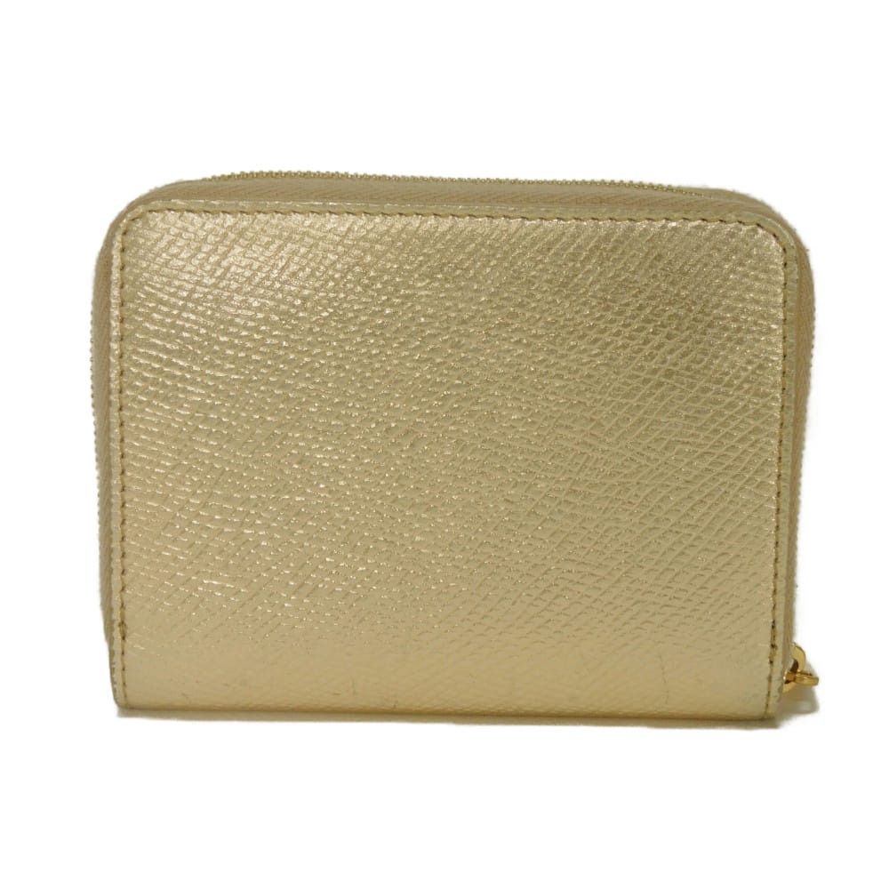 Celine Celine CELINE Laminated Compact Zip Wallet Grained Calfskin Coin Case Leather Coin Case 10B663BG5.35OR DUTY FREE for USA Size ONE SIZE - 3 Thumbnail