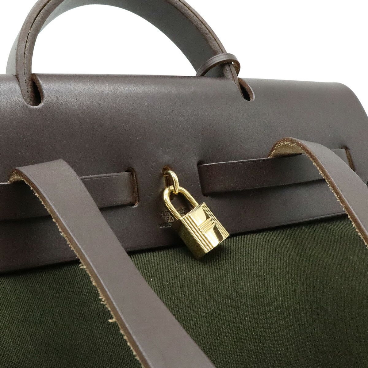Hermes Hermes Hermes Herbag PM Canvas Leather Backpack Leather Backpack G DUTY FREE for USA Size ONE SIZE - 4 Thumbnail
