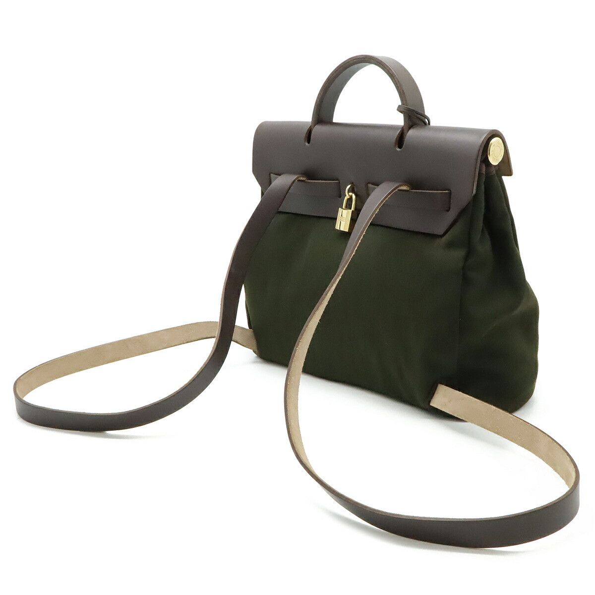 Hermes Hermes Hermes Herbag PM Canvas Leather Backpack Leather Backpack G DUTY FREE for USA Size ONE SIZE - 2 Thumbnail