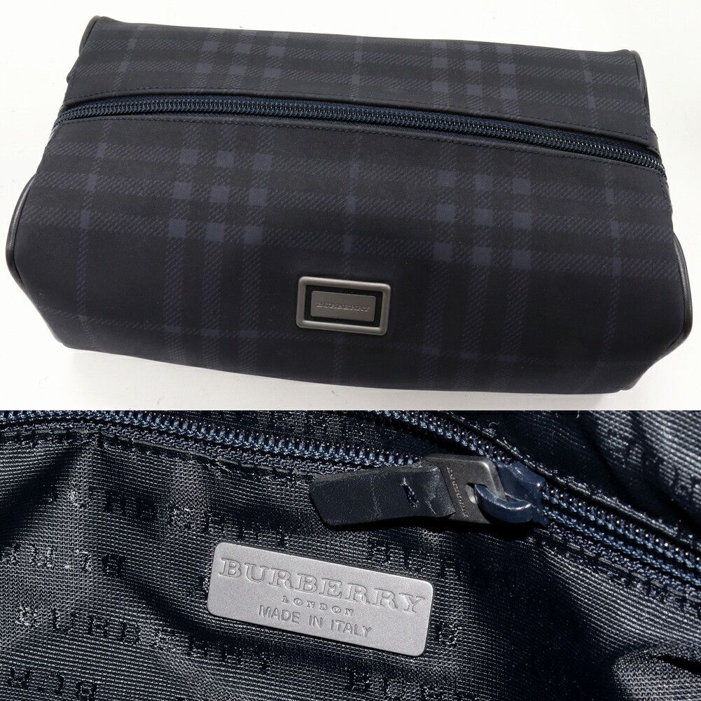 Burberry Burberry Burberry PVC Canvas Calf Nylon Clutch Bag Textile Vanity Bag DUTY FREE for USA Size ONE SIZE - 4 Thumbnail