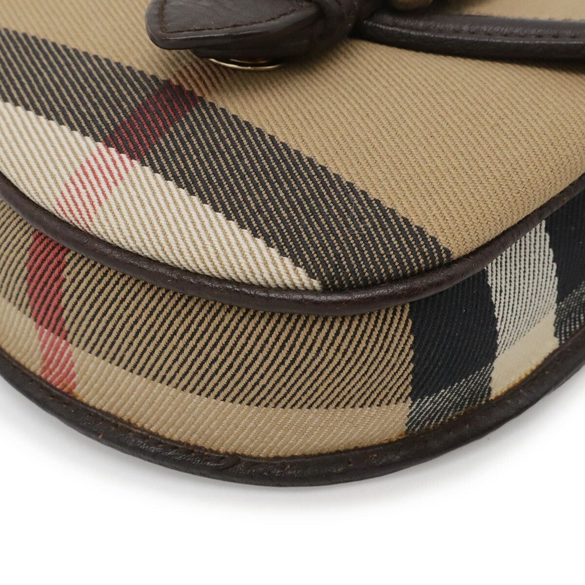Burberry Burberry Burberry House Check Canvas Leather Shoulder Bag Leather Shoulder Bag DUTY FREE for USA Size ONE SIZE - 3 Thumbnail