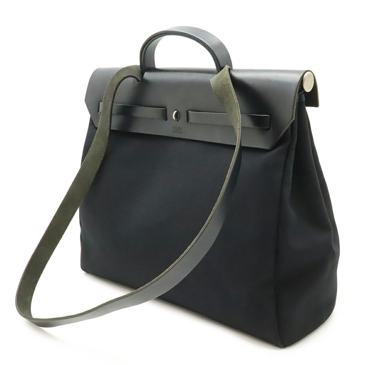 Hermes Hermes Hermes Herbag MM Canvas Leather Handbag Leather Shoulder Bag C DUTY FREE for USA Size ONE SIZE - 2 Thumbnail