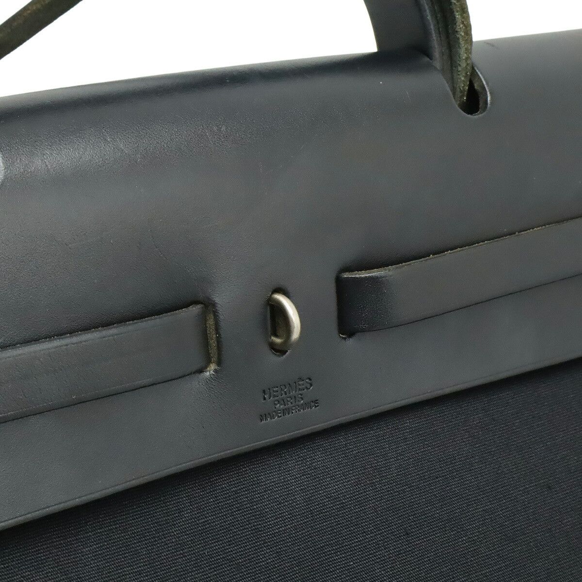 Hermes Hermes Hermes Herbag MM Canvas Leather Handbag Leather Shoulder Bag C DUTY FREE for USA Size ONE SIZE - 6 Thumbnail