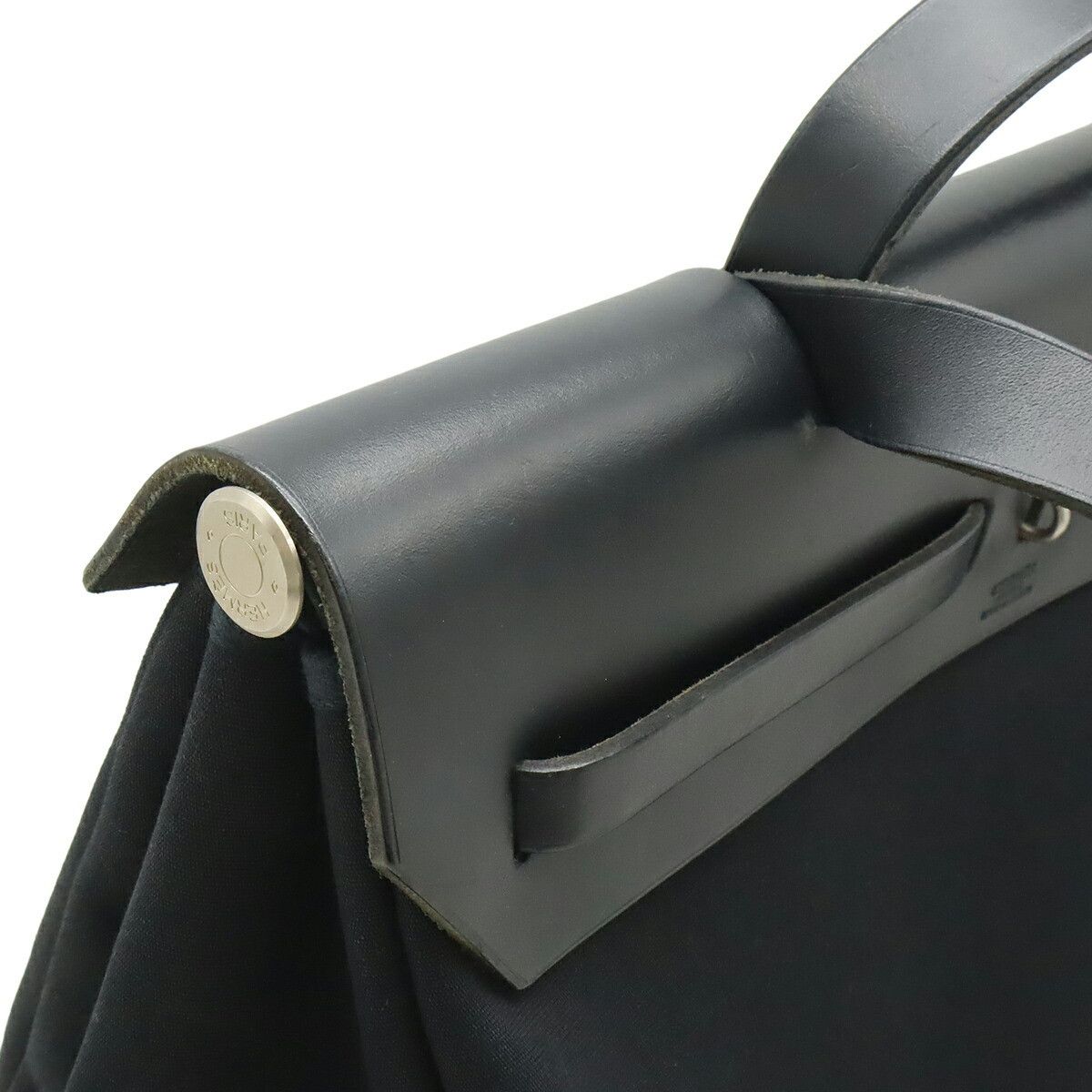 Hermes Hermes Hermes Herbag MM Canvas Leather Handbag Leather Shoulder Bag C DUTY FREE for USA Size ONE SIZE - 4 Thumbnail