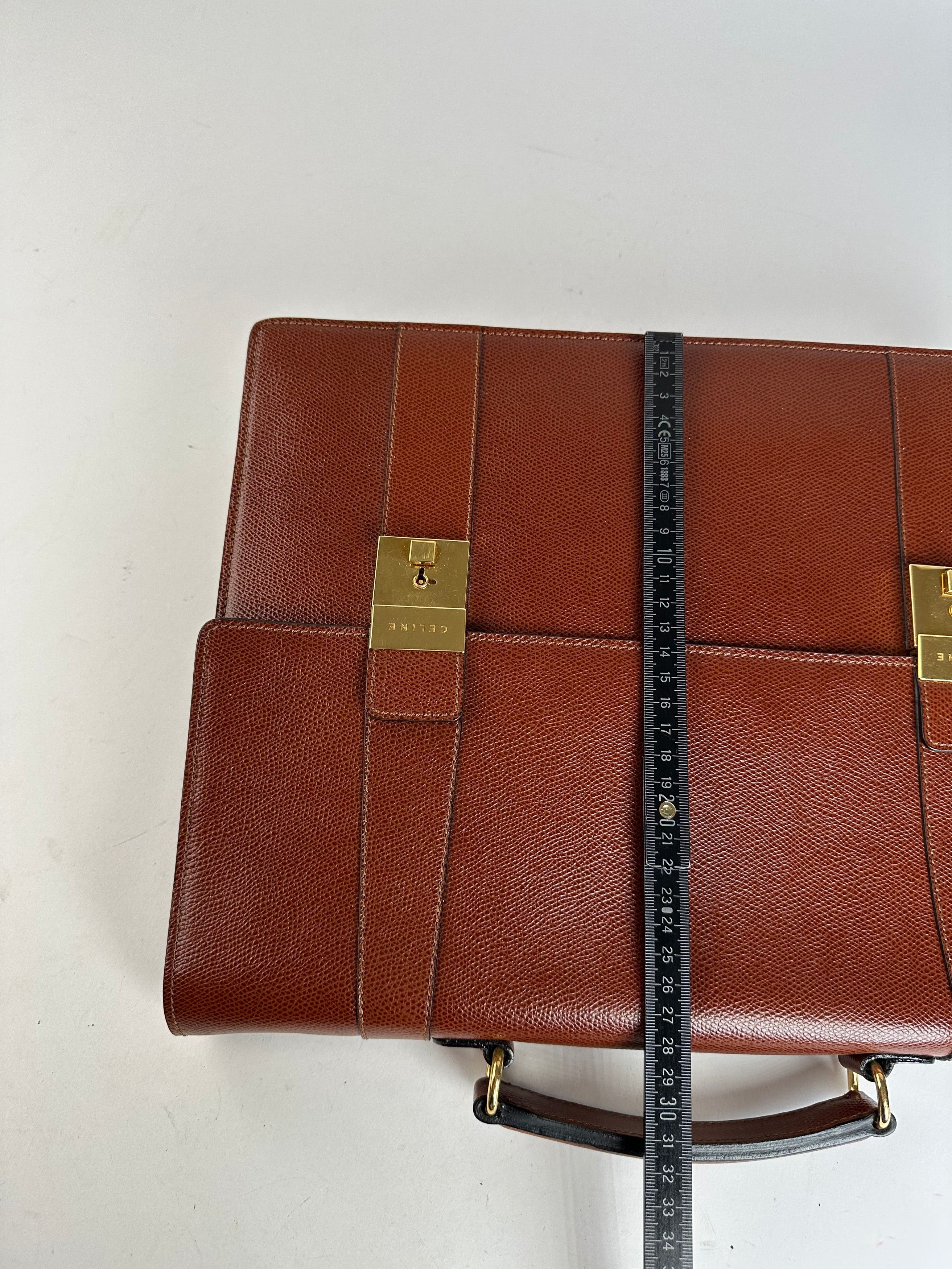 Celine Vintage Smooth Briefcase Brown Size ONE SIZE - 12 Thumbnail
