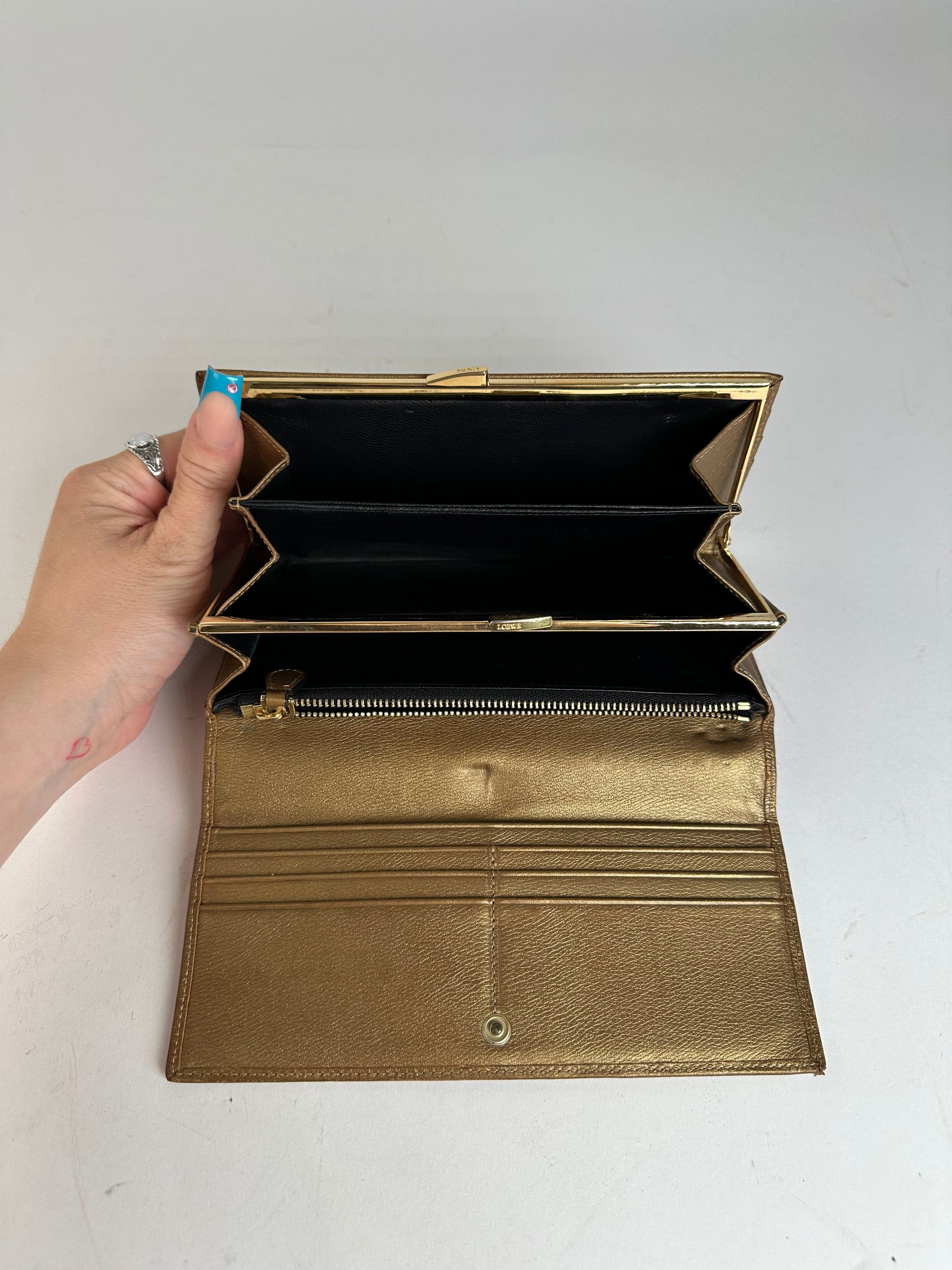 Loewe Vintage Smooth Wallet Gold Size ONE SIZE - 4 Thumbnail