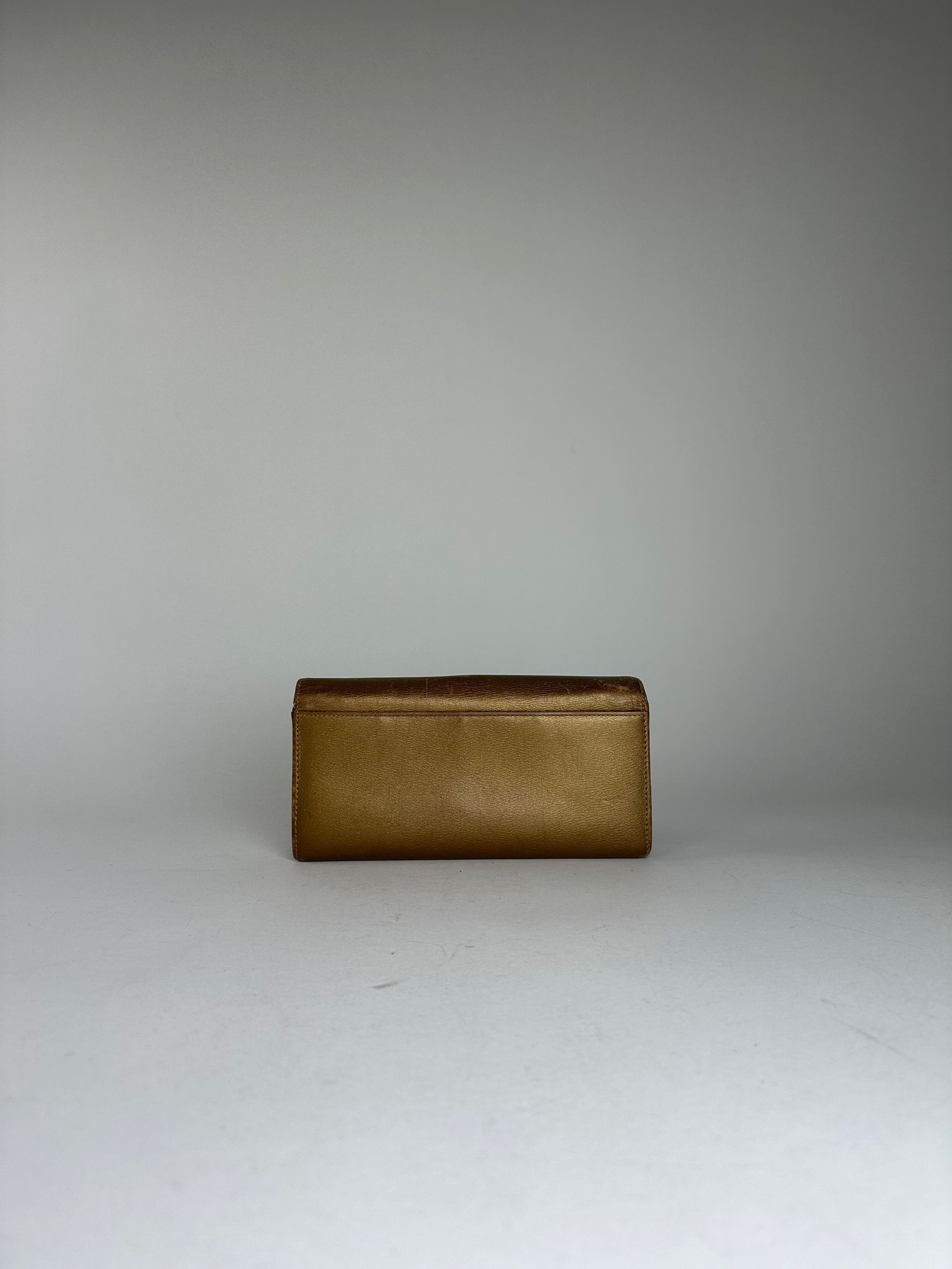Loewe Vintage Smooth Wallet Gold Size ONE SIZE - 9 Thumbnail