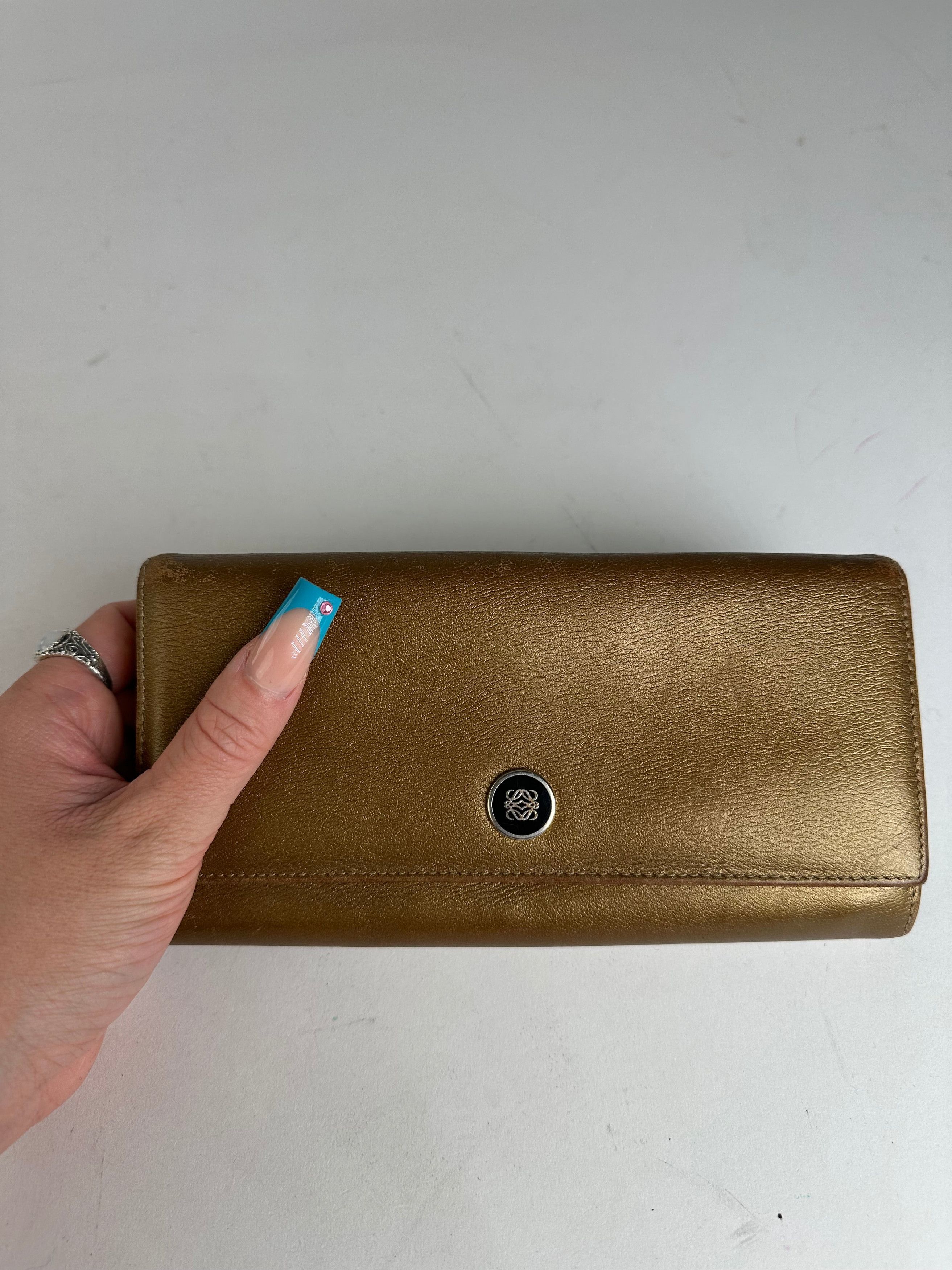 Loewe Vintage Smooth Wallet Gold Size ONE SIZE - 3 Thumbnail