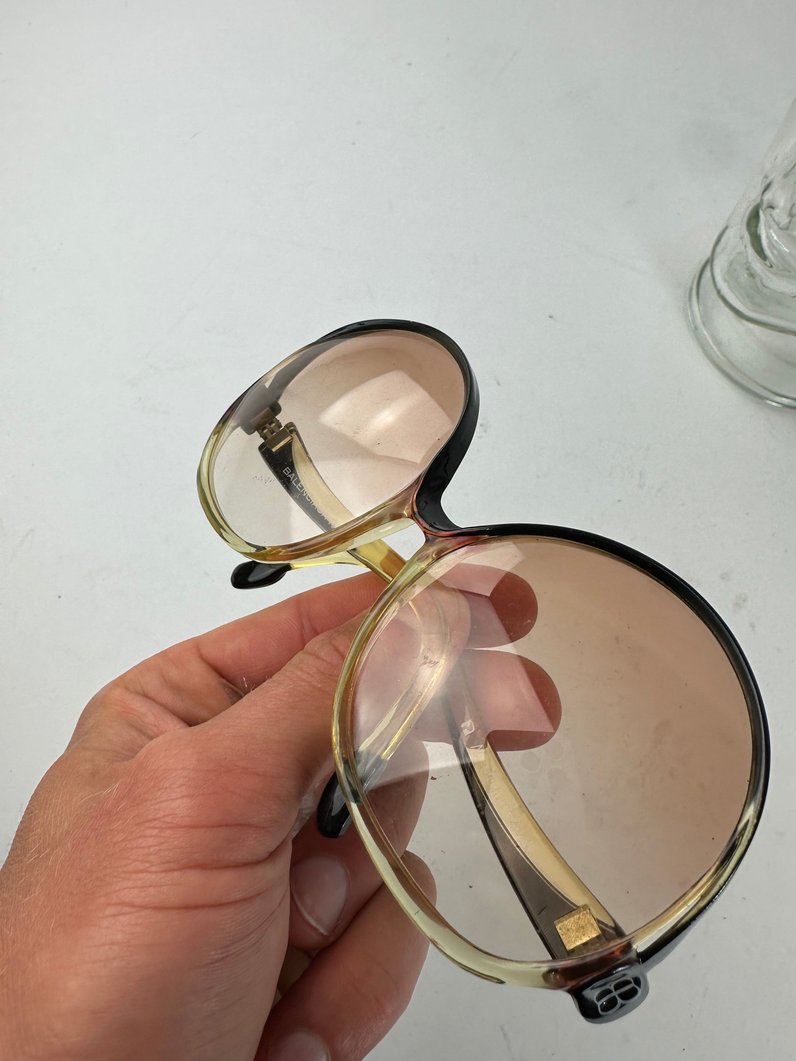 Balenciaga Vintage Acetate Sunglasses Black Size ONE SIZE - 13 Thumbnail