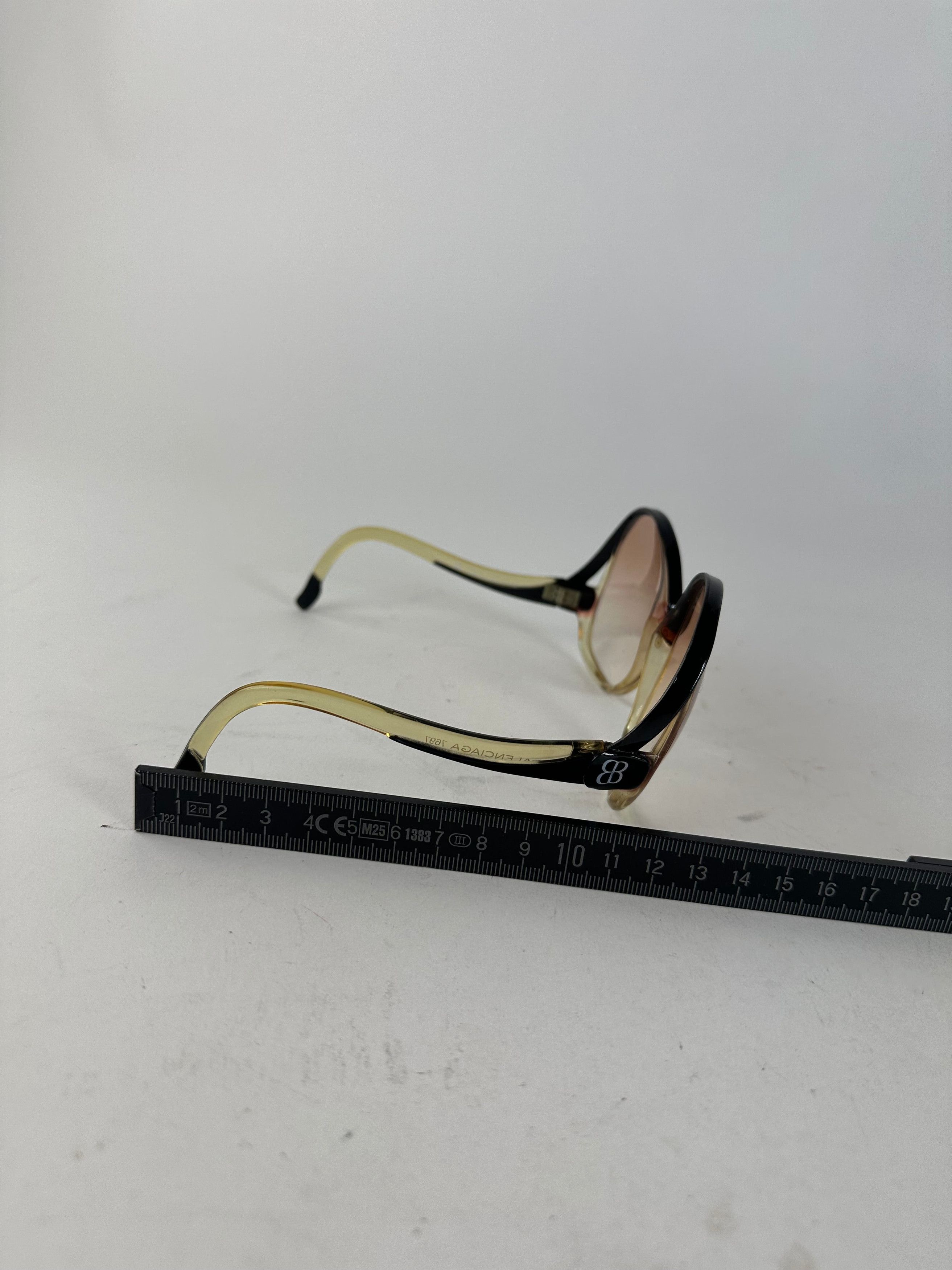 Balenciaga Vintage Acetate Sunglasses Black Size ONE SIZE - 9 Thumbnail