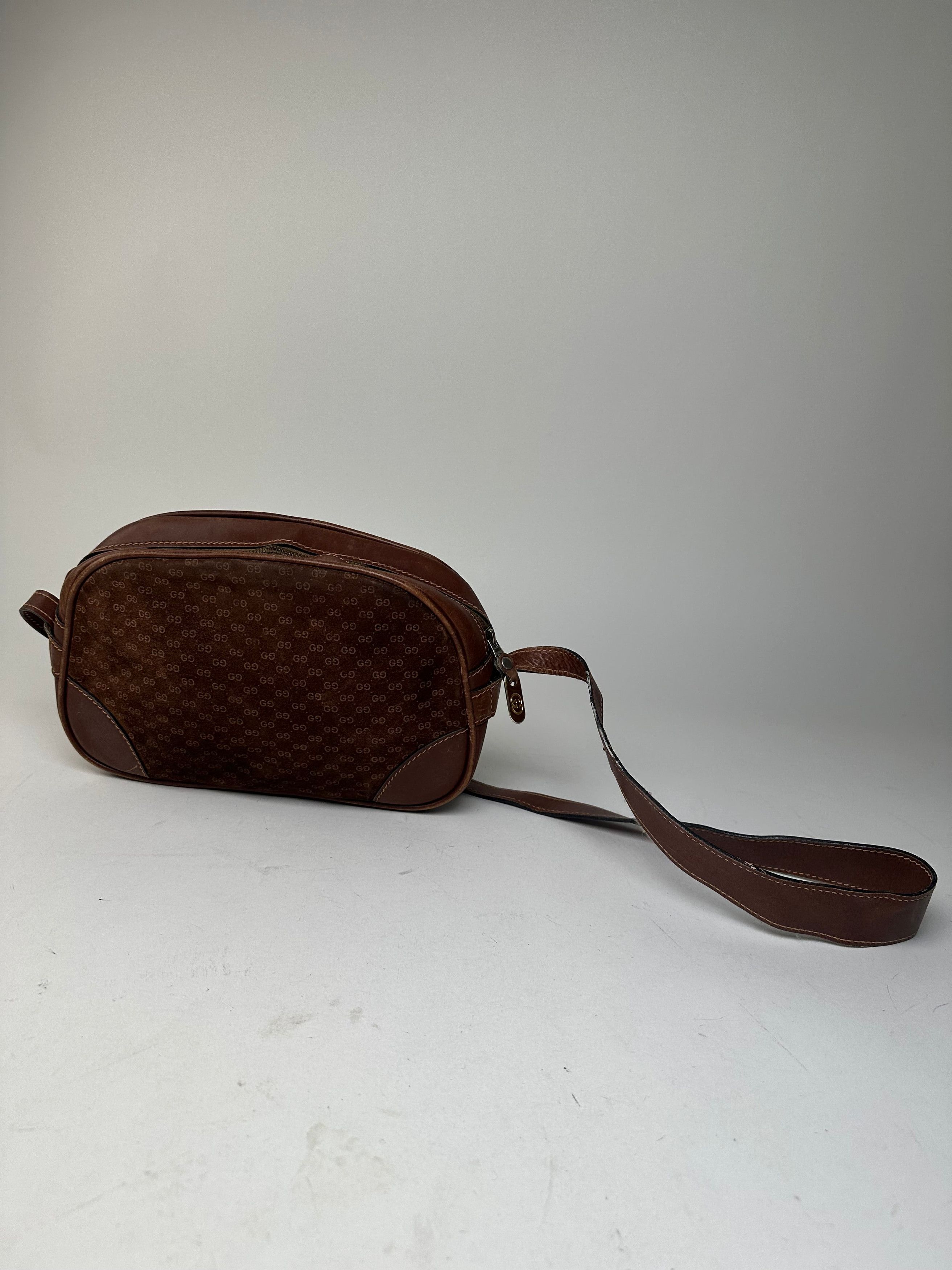 Gucci Vintage Canvas Shoulder Bag Brown Size ONE SIZE - 2 Thumbnail