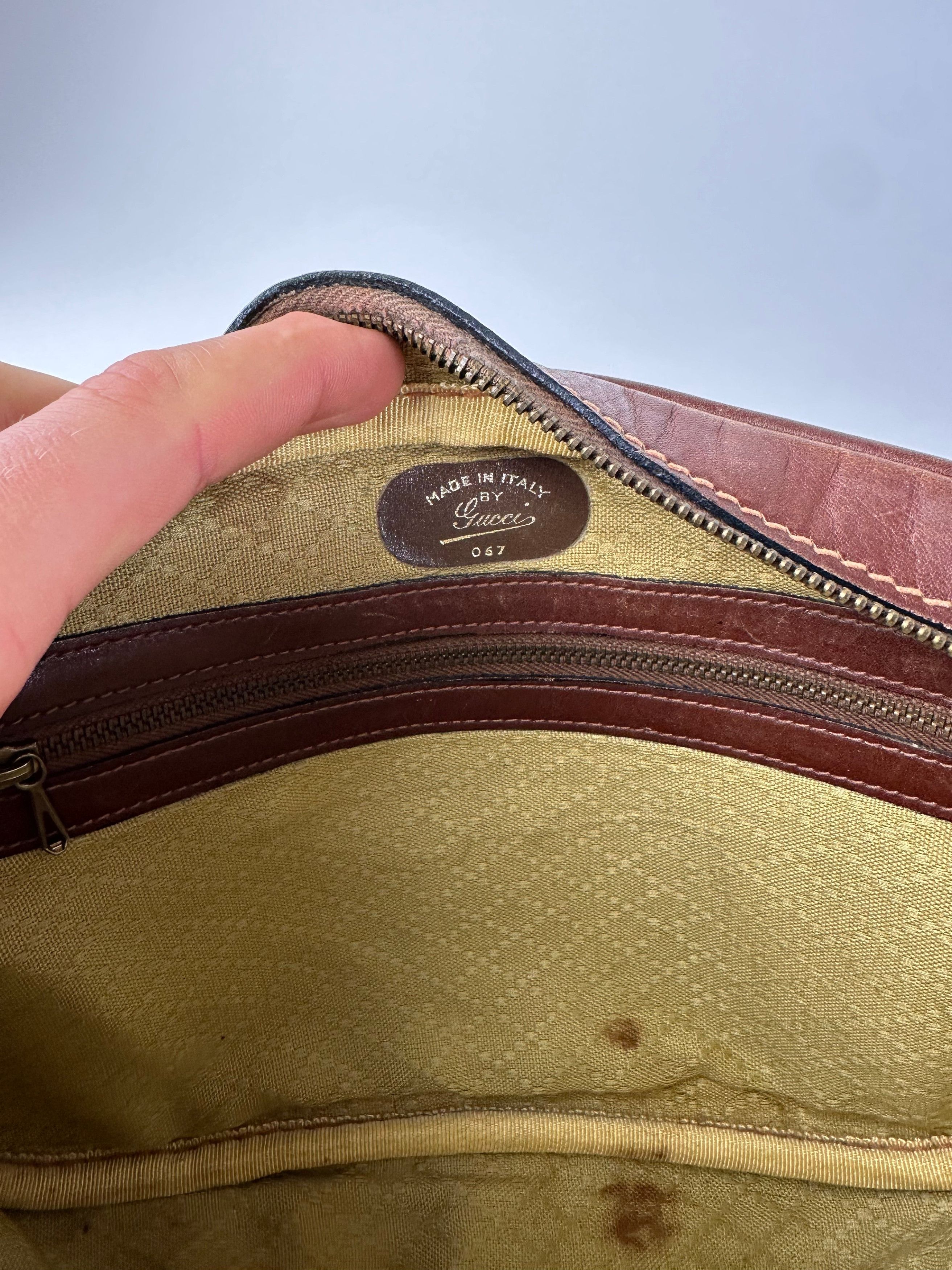 Gucci Vintage Canvas Shoulder Bag Brown Size ONE SIZE - 4 Thumbnail