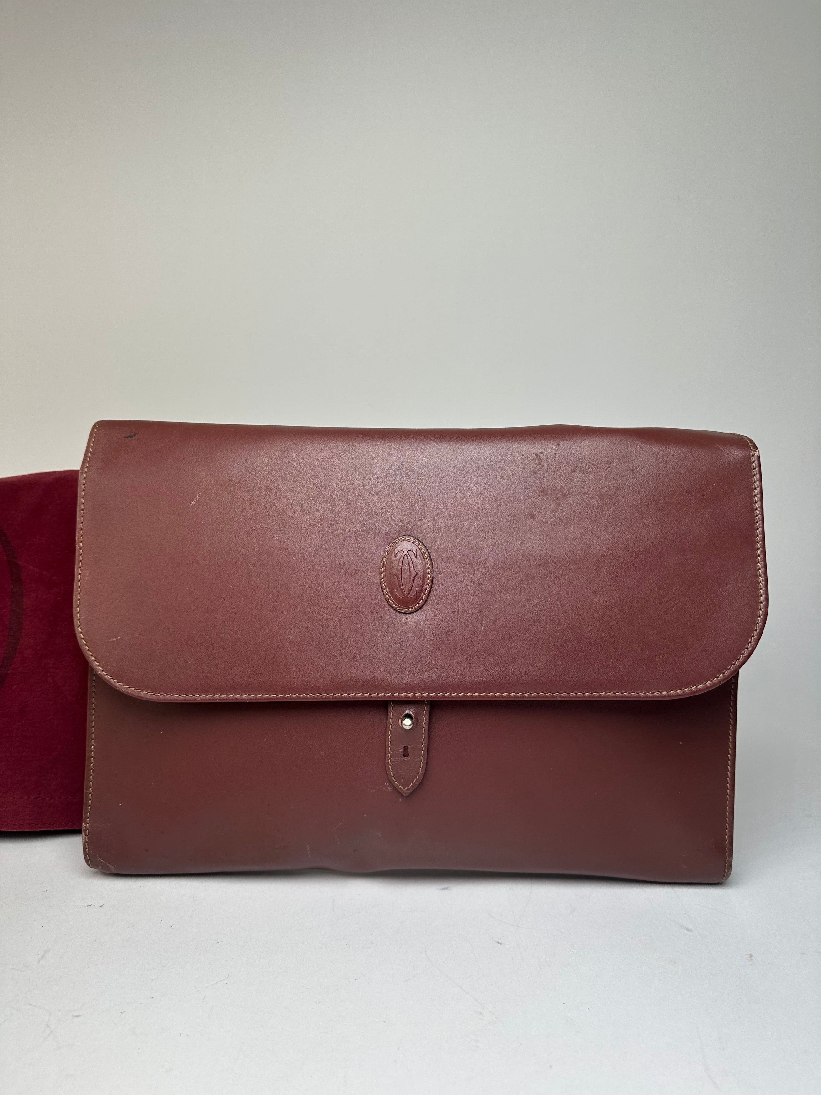 Cartier Vintage Burgundy Leather Clutch Size ONE SIZE - 6 Thumbnail