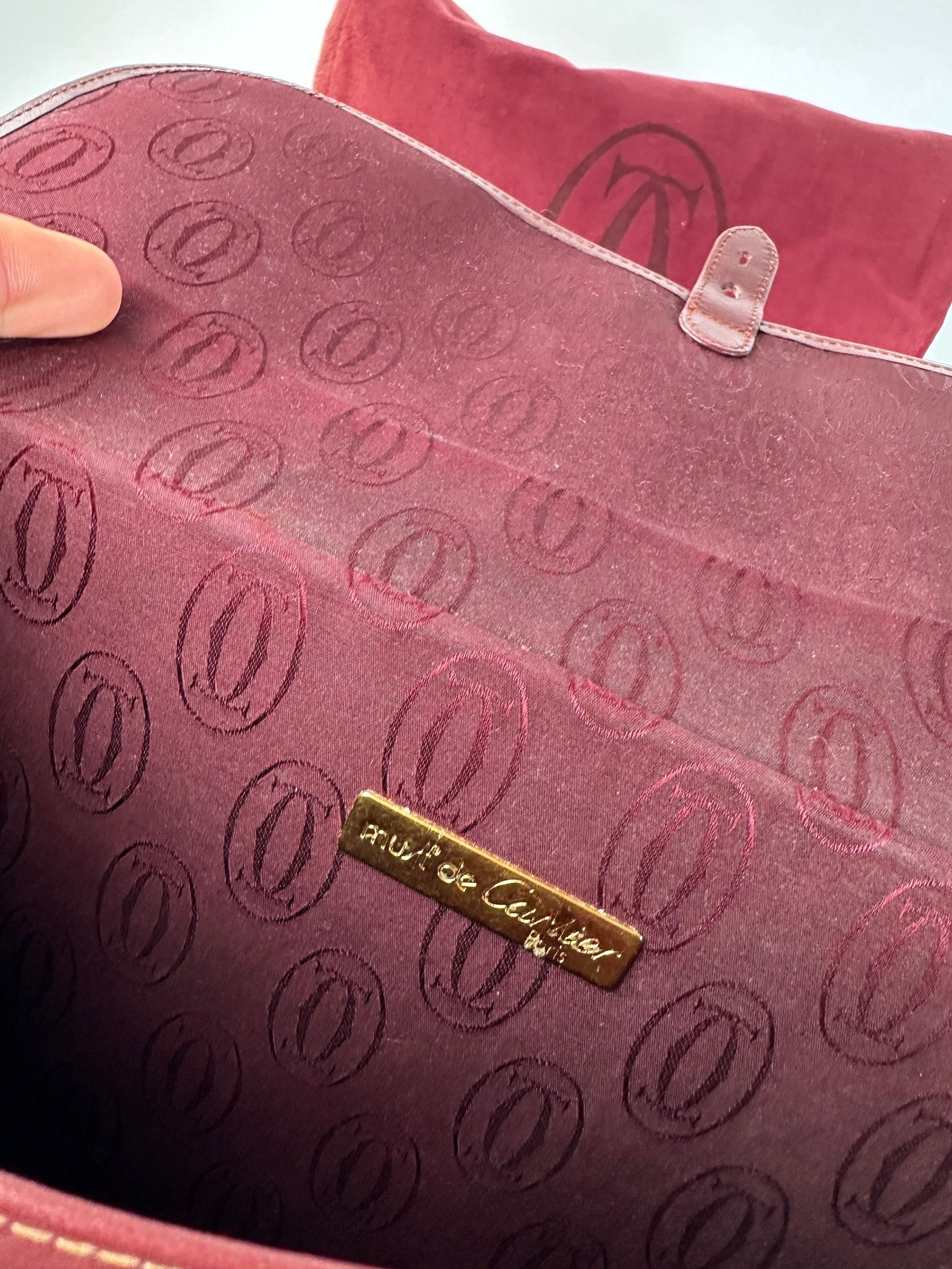 Cartier Vintage Burgundy Leather Clutch Size ONE SIZE - 5 Thumbnail