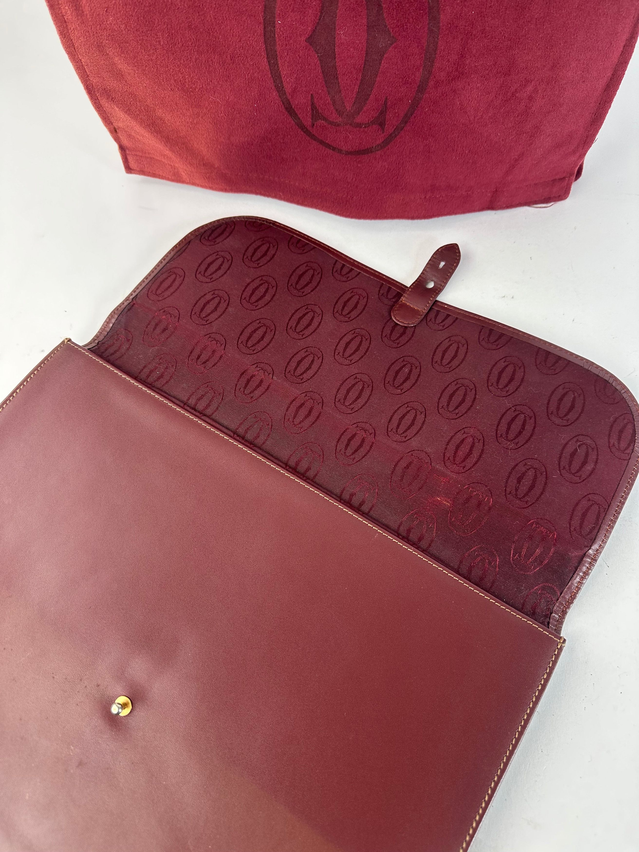 Cartier Vintage Burgundy Leather Clutch Size ONE SIZE - 4 Thumbnail
