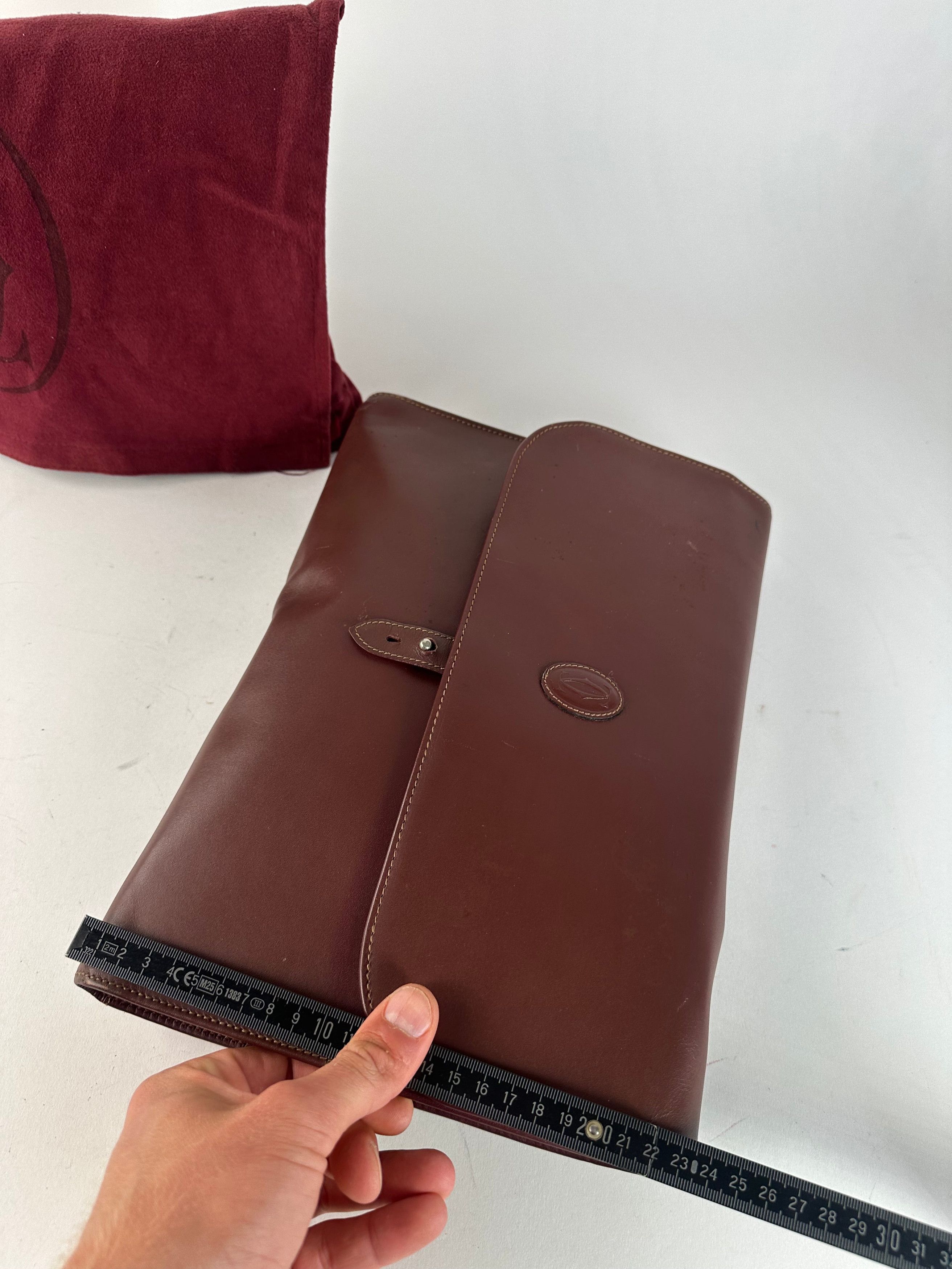Cartier Vintage Burgundy Leather Clutch Size ONE SIZE - 9 Thumbnail