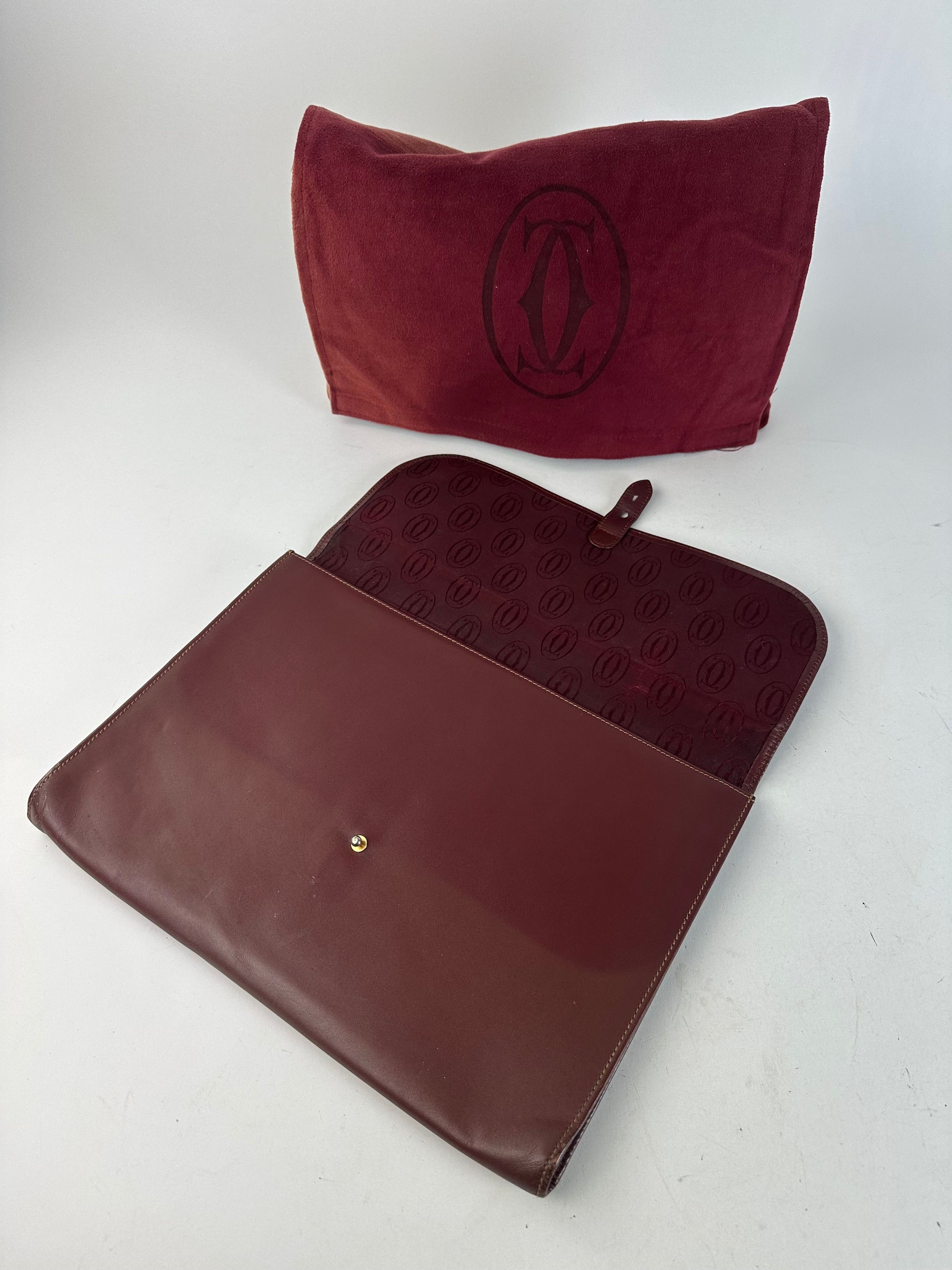 Cartier Vintage Burgundy Leather Clutch Size ONE SIZE - 3 Thumbnail