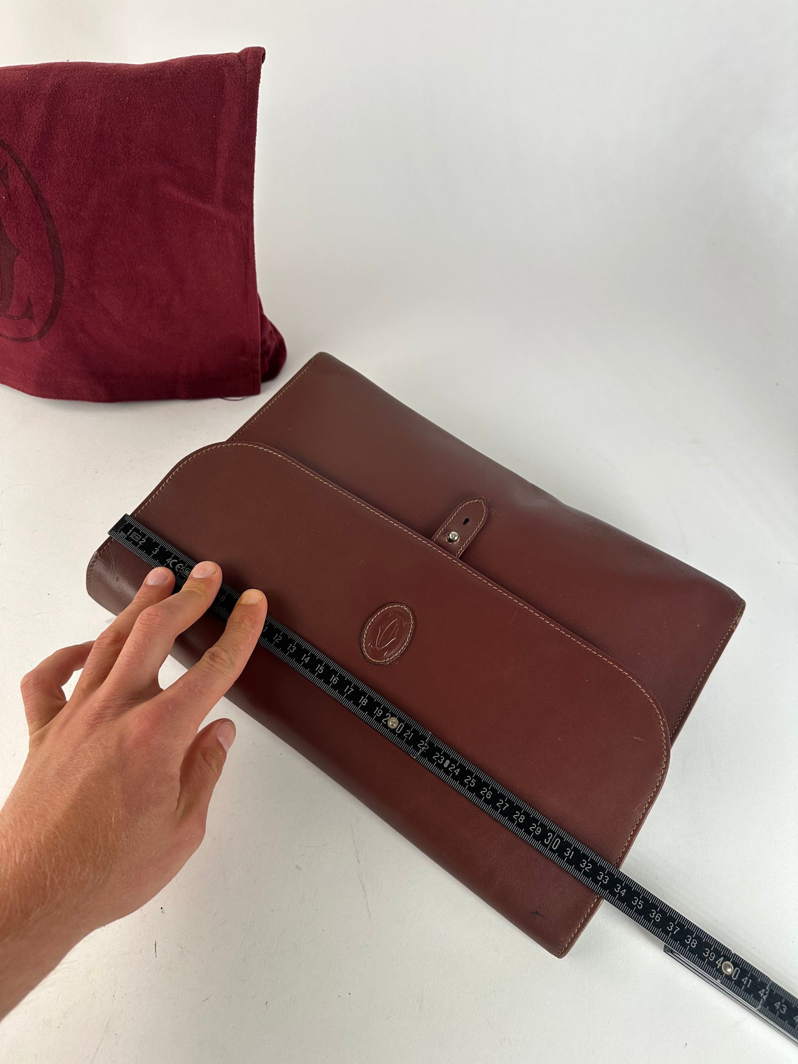 Cartier Vintage Burgundy Leather Clutch Size ONE SIZE - 8 Thumbnail