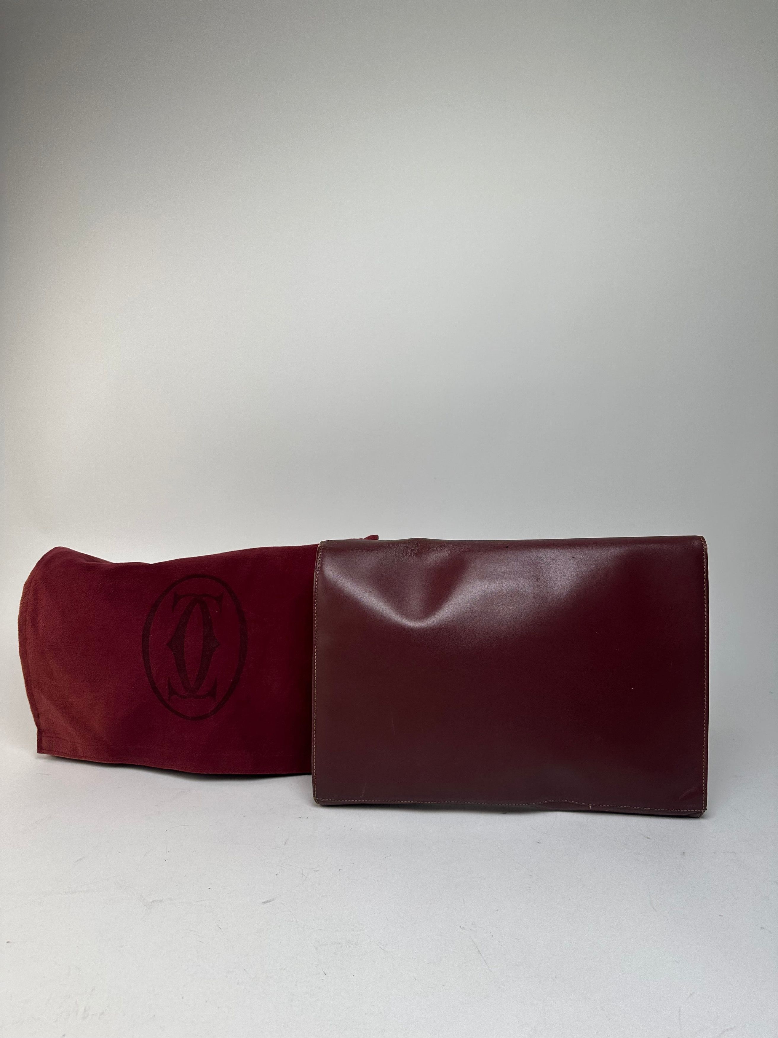 Cartier Vintage Burgundy Leather Clutch Size ONE SIZE - 2 Thumbnail