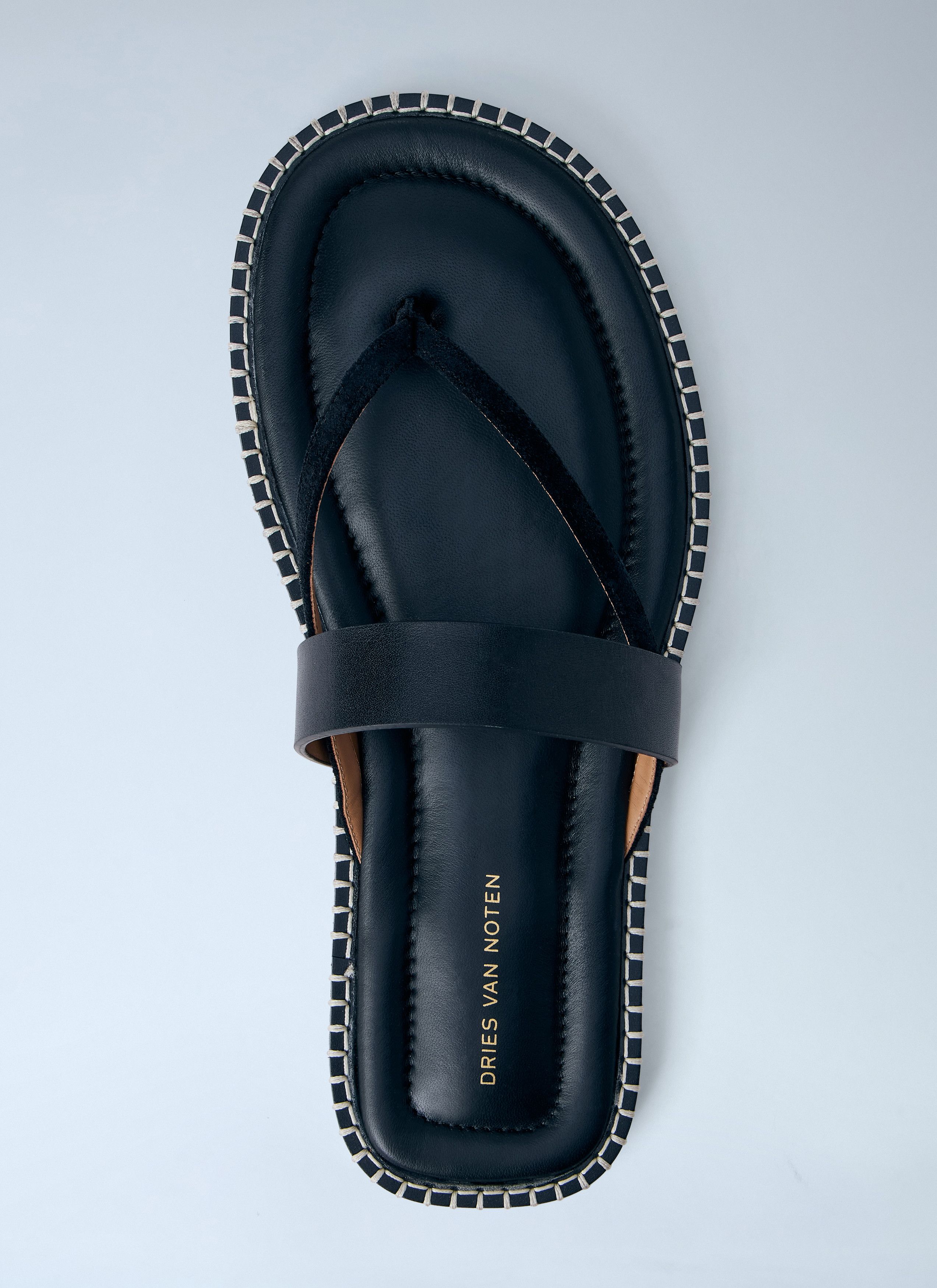 Dries Van Noten Leather Thong Sandals Size US 10 / EU 43 - 6 Thumbnail