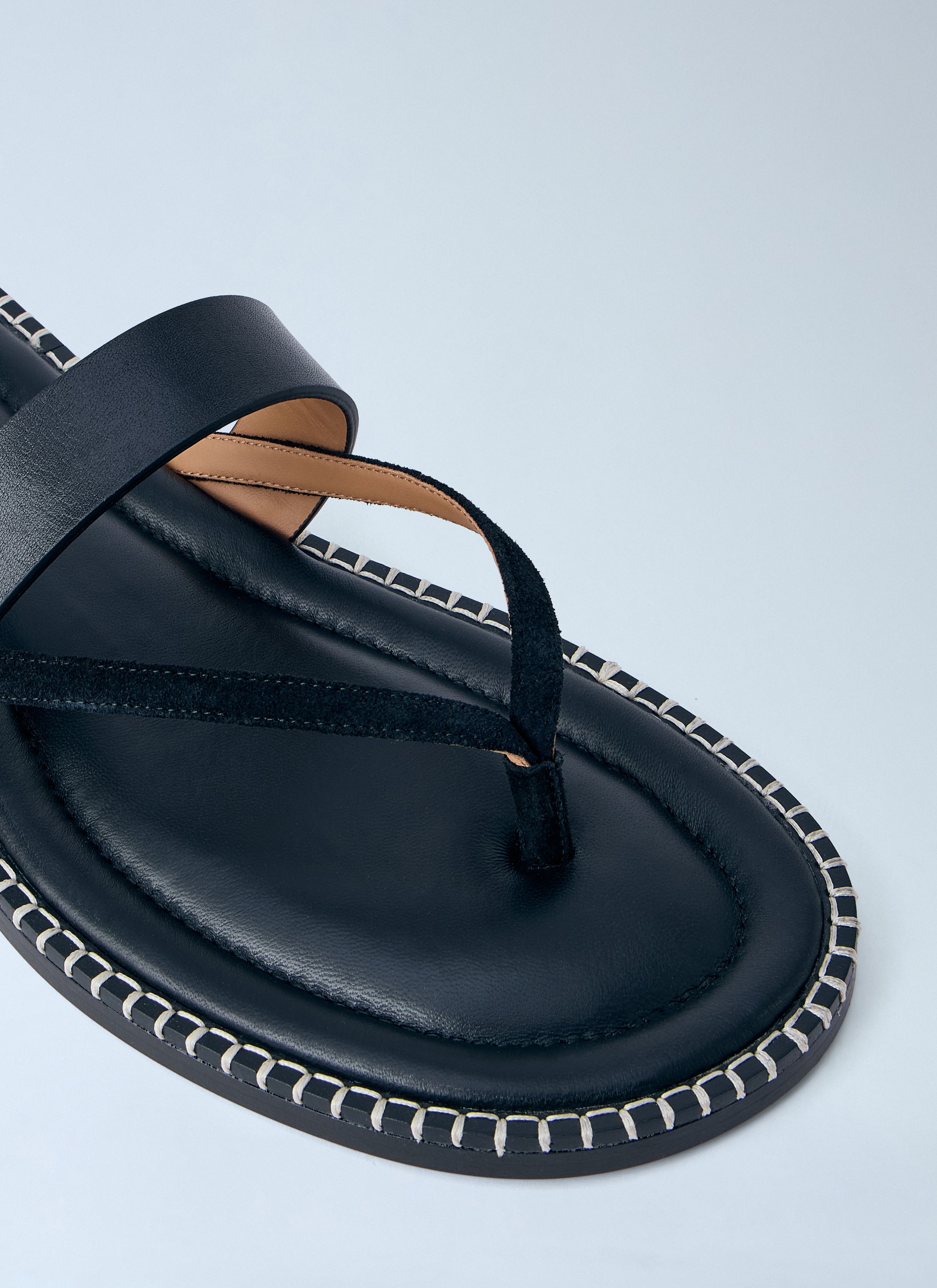 Dries Van Noten Leather Thong Sandals Size US 10 / EU 43 - 3 Thumbnail