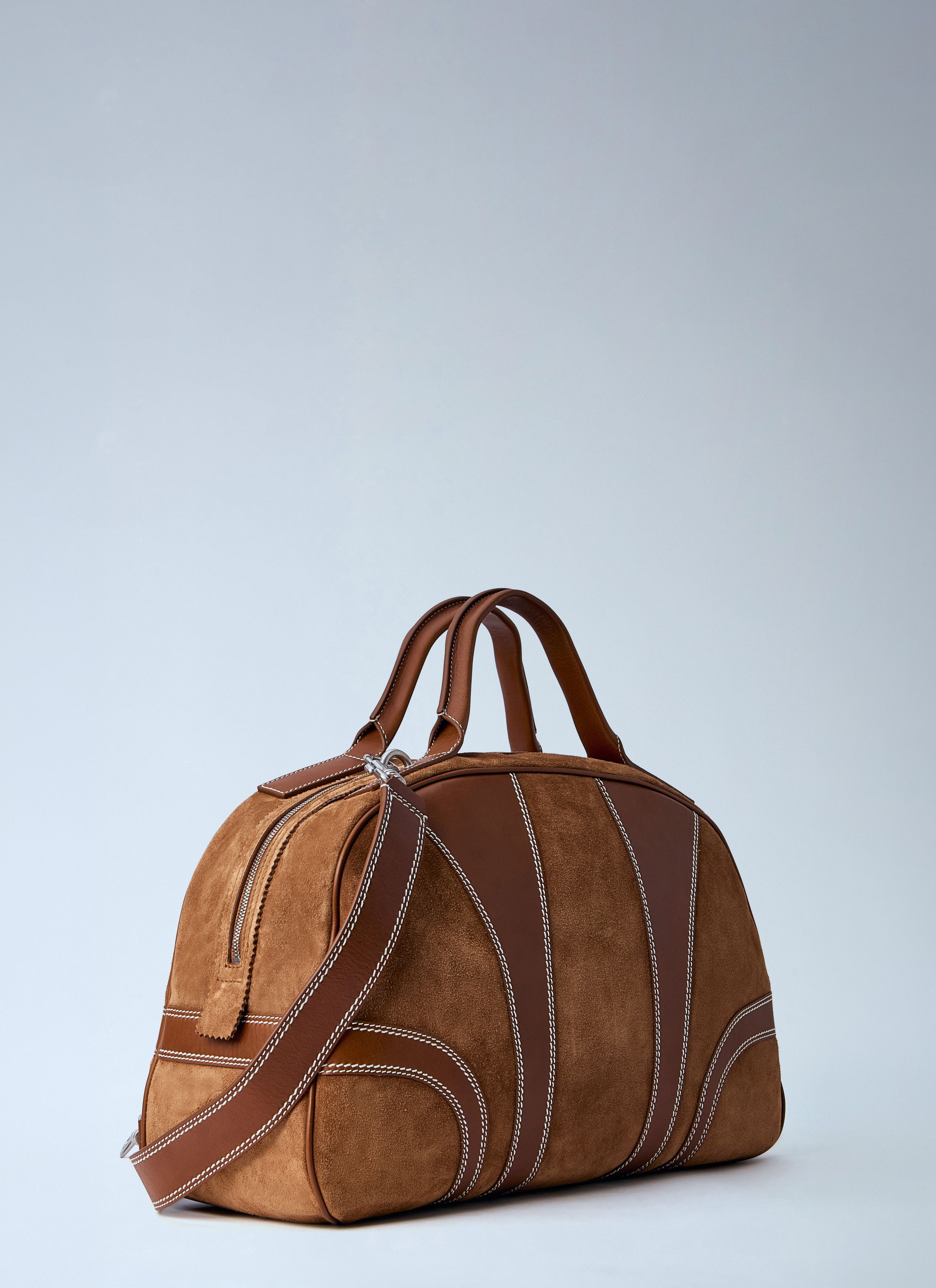 Dries Van Noten Leather-Trimmed Suede Duffel Bag Size ONE SIZE - 2 Thumbnail