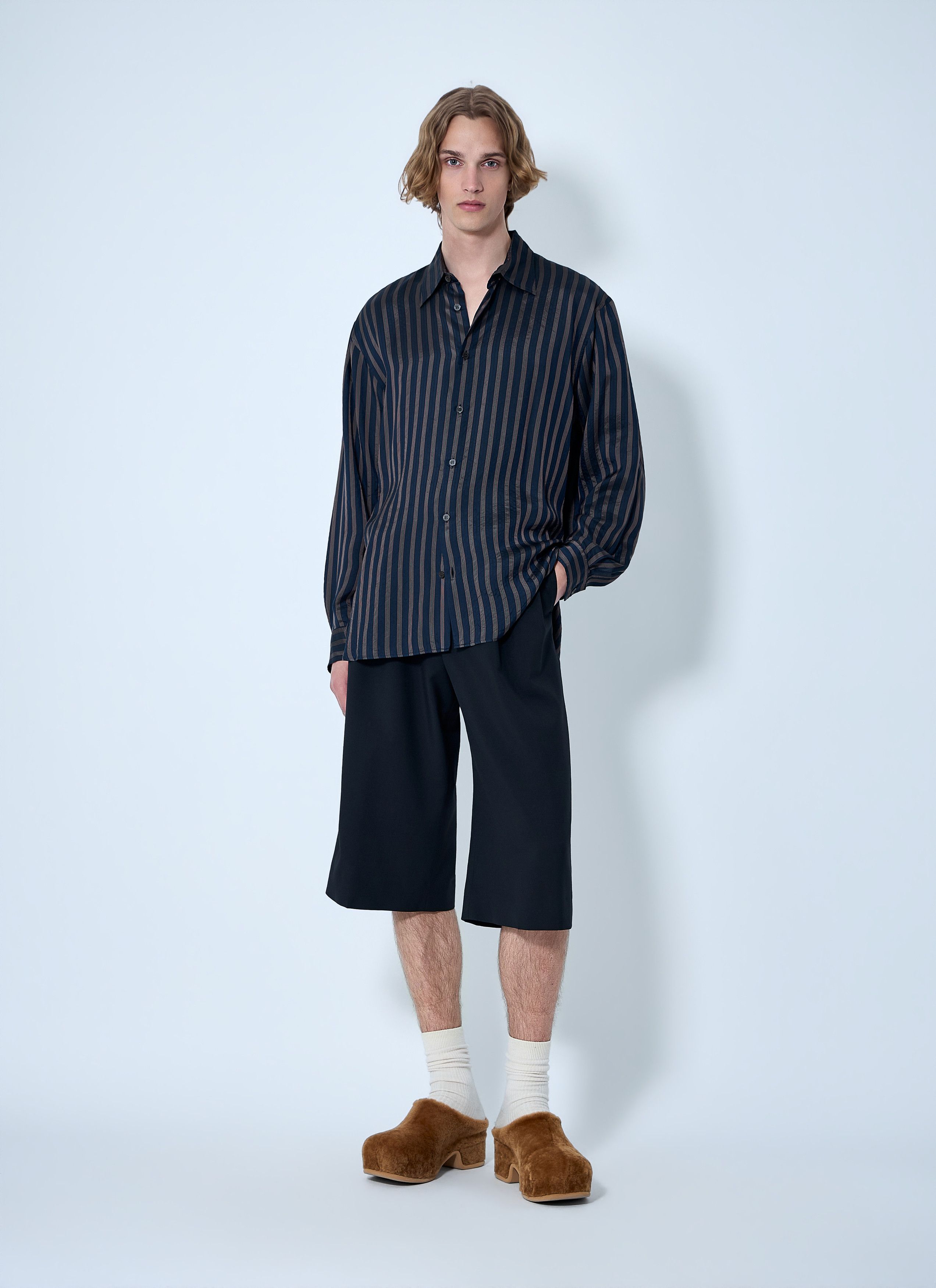 Dries Van Noten Striped Button-Down Shirt Size US L / EU 52-54 / 3 - 2 Thumbnail