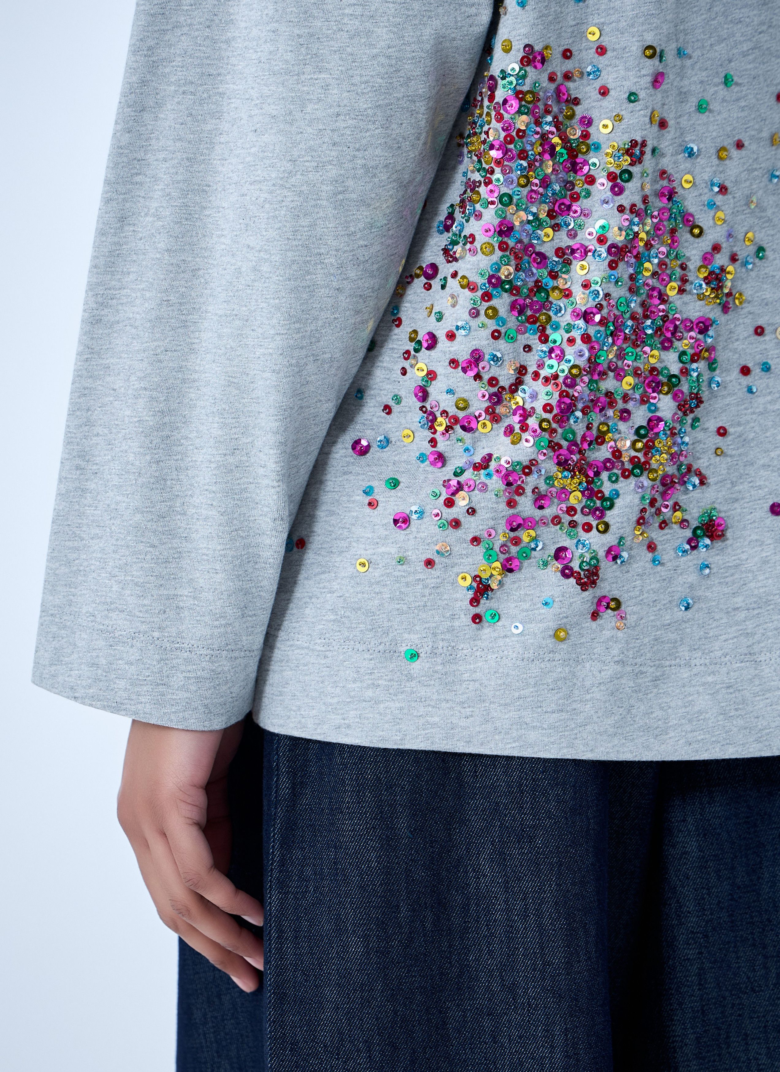 Dries Van Noten Embellished Cotton Jersey Top Size M / US 6-8 / IT 42-44 - 6 Thumbnail