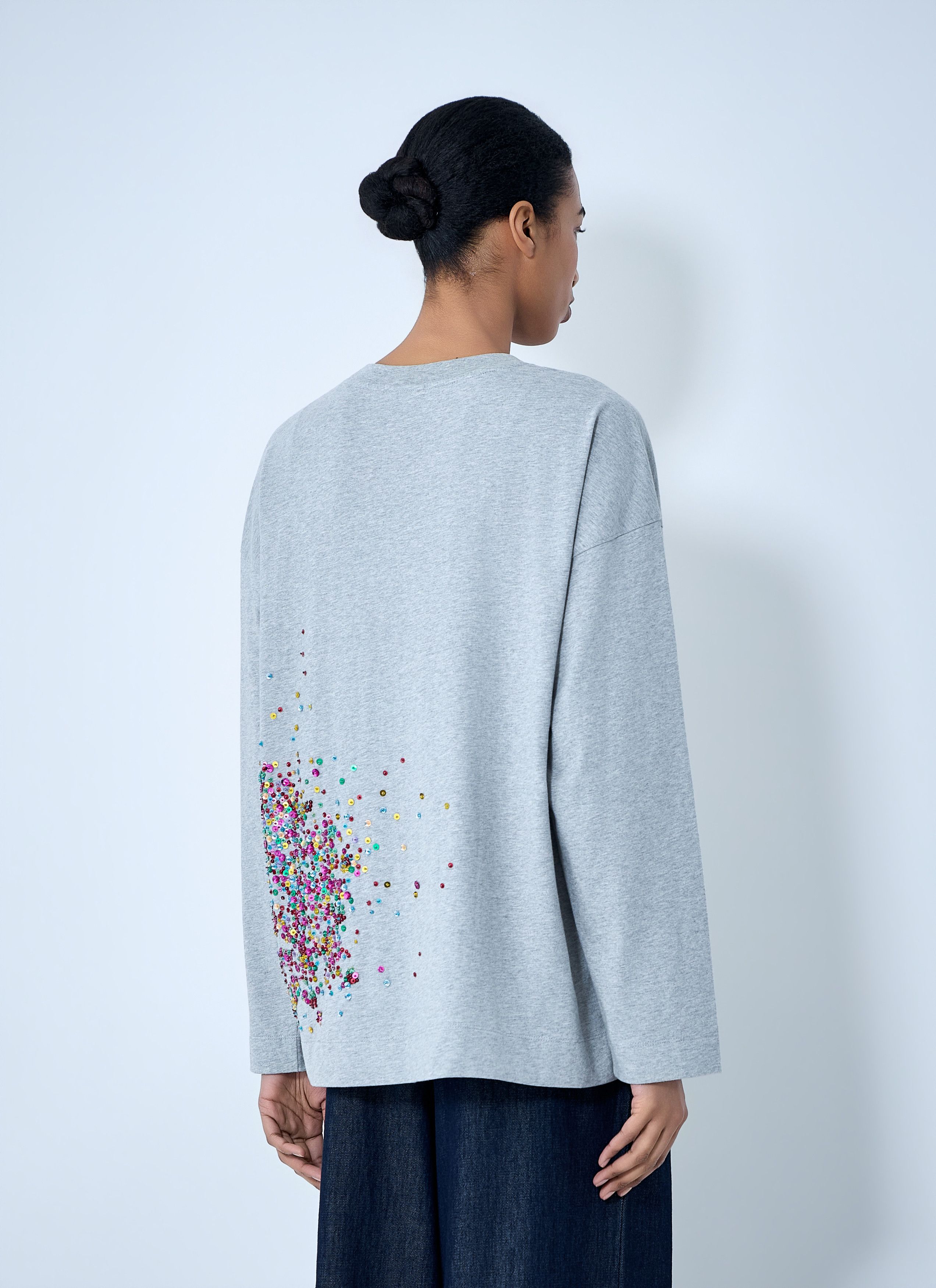Dries Van Noten Embellished Cotton Jersey Top Size M / US 6-8 / IT 42-44 - 4 Thumbnail