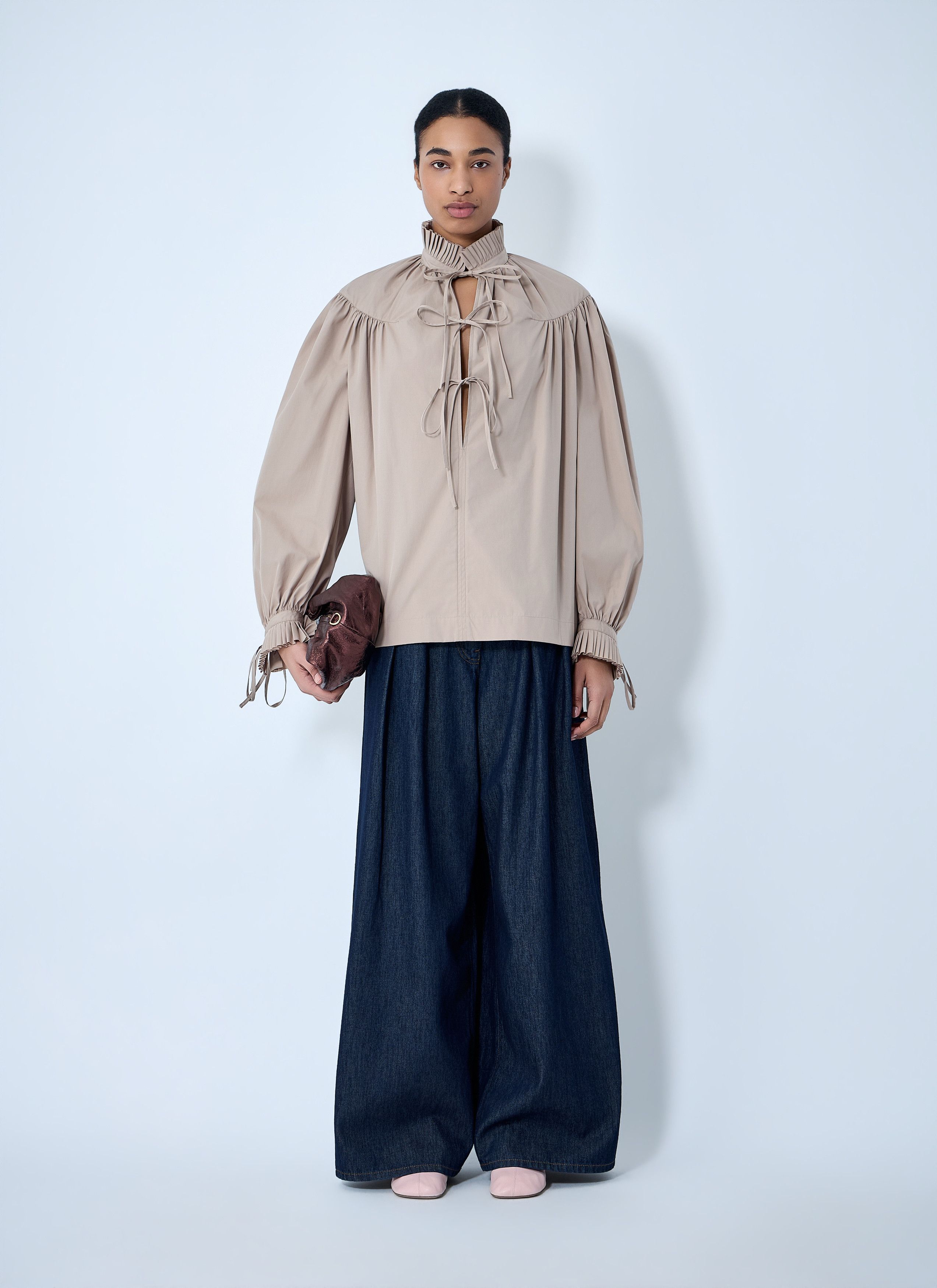 Dries Van Noten Gathered Neck Blouse Size M / US 6-8 / IT 42-44 - 2 Thumbnail
