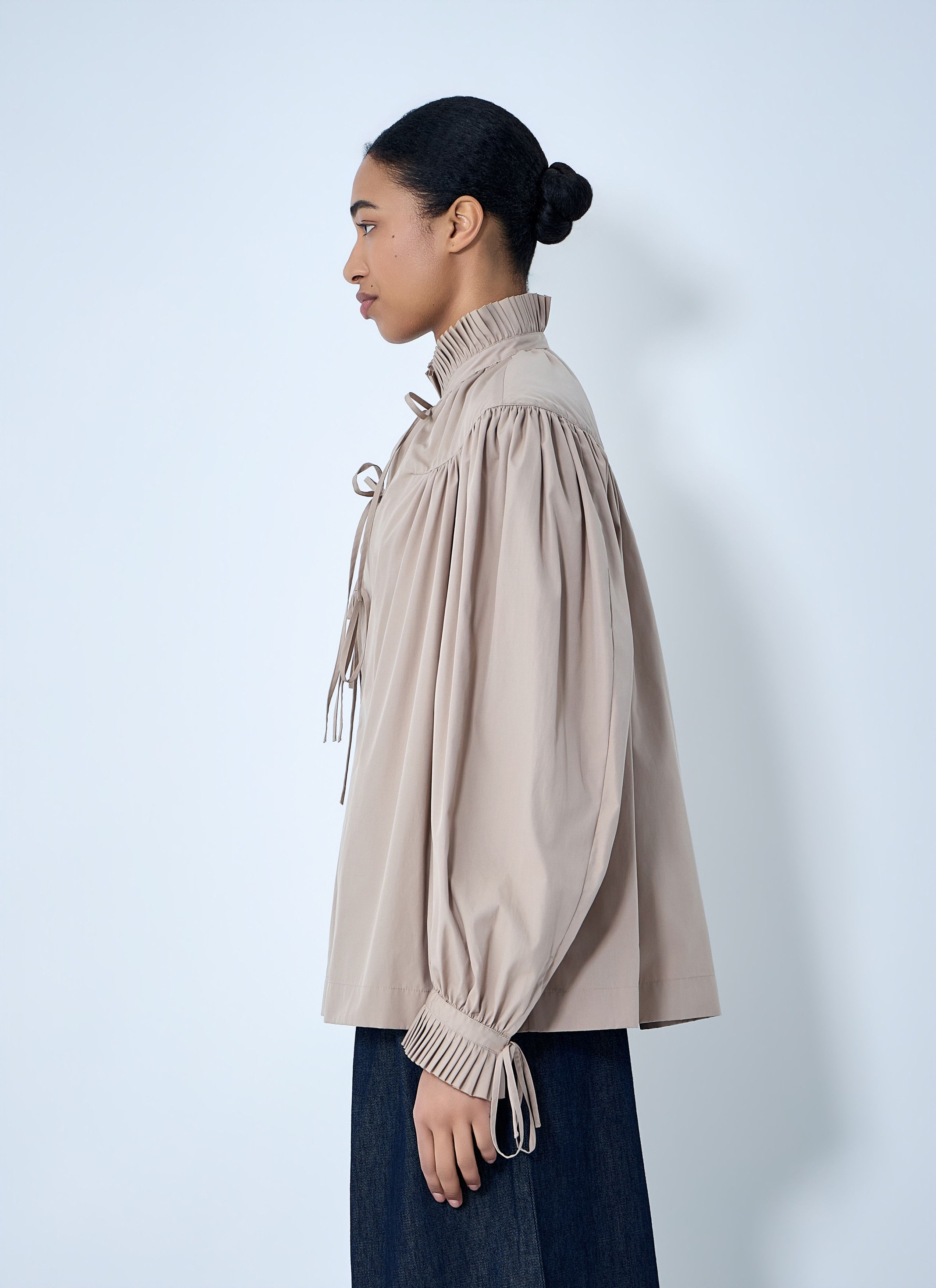 Dries Van Noten Gathered Neck Blouse Size S / US 4 / IT 40 - 3 Thumbnail