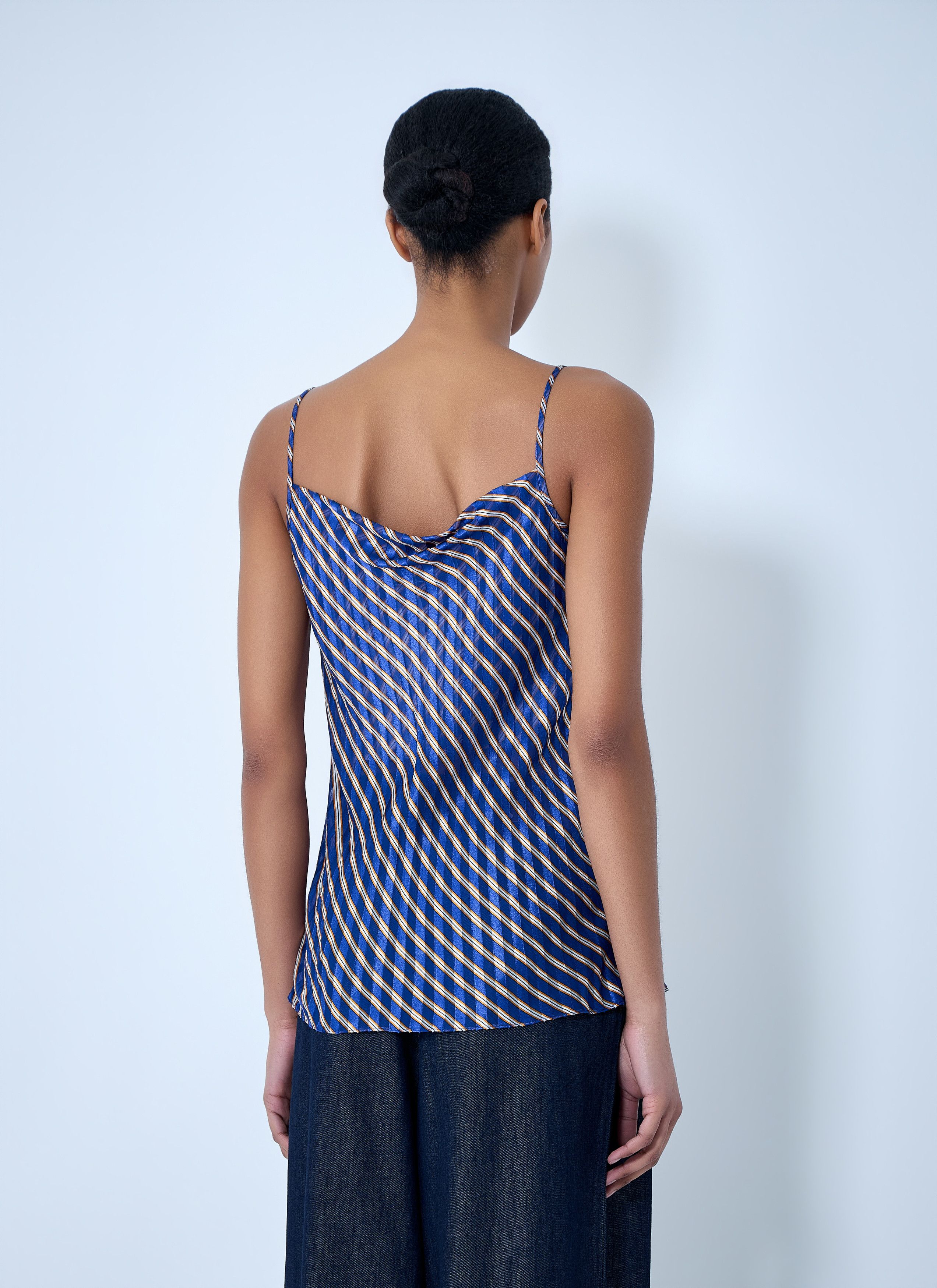 Dries Van Noten Diagonal Stripe Camisole Top Size S / US 4 / IT 40 - 4 Thumbnail