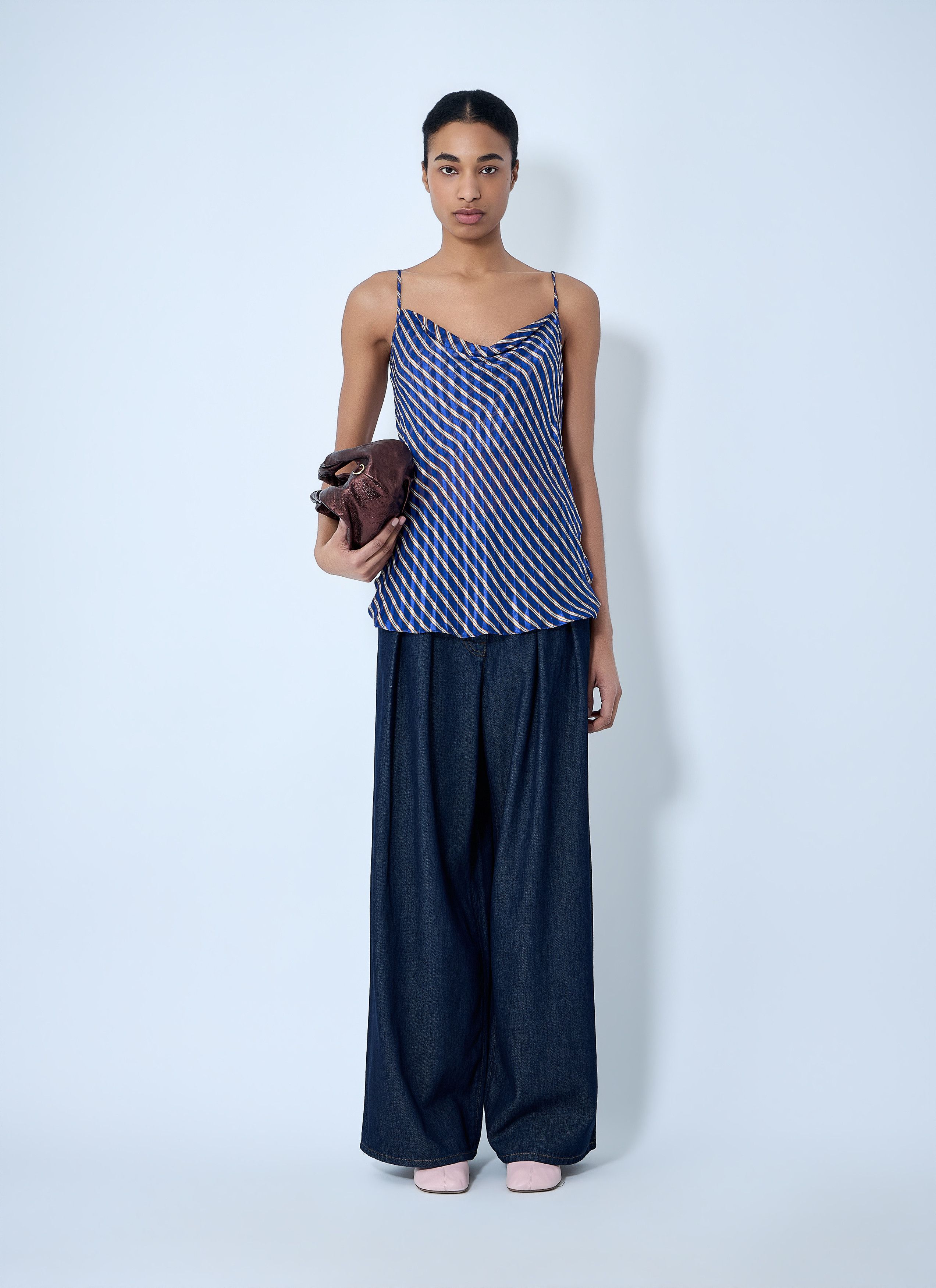 Dries Van Noten Diagonal Stripe Camisole Top Size M / US 6-8 / IT 42-44 - 2 Thumbnail