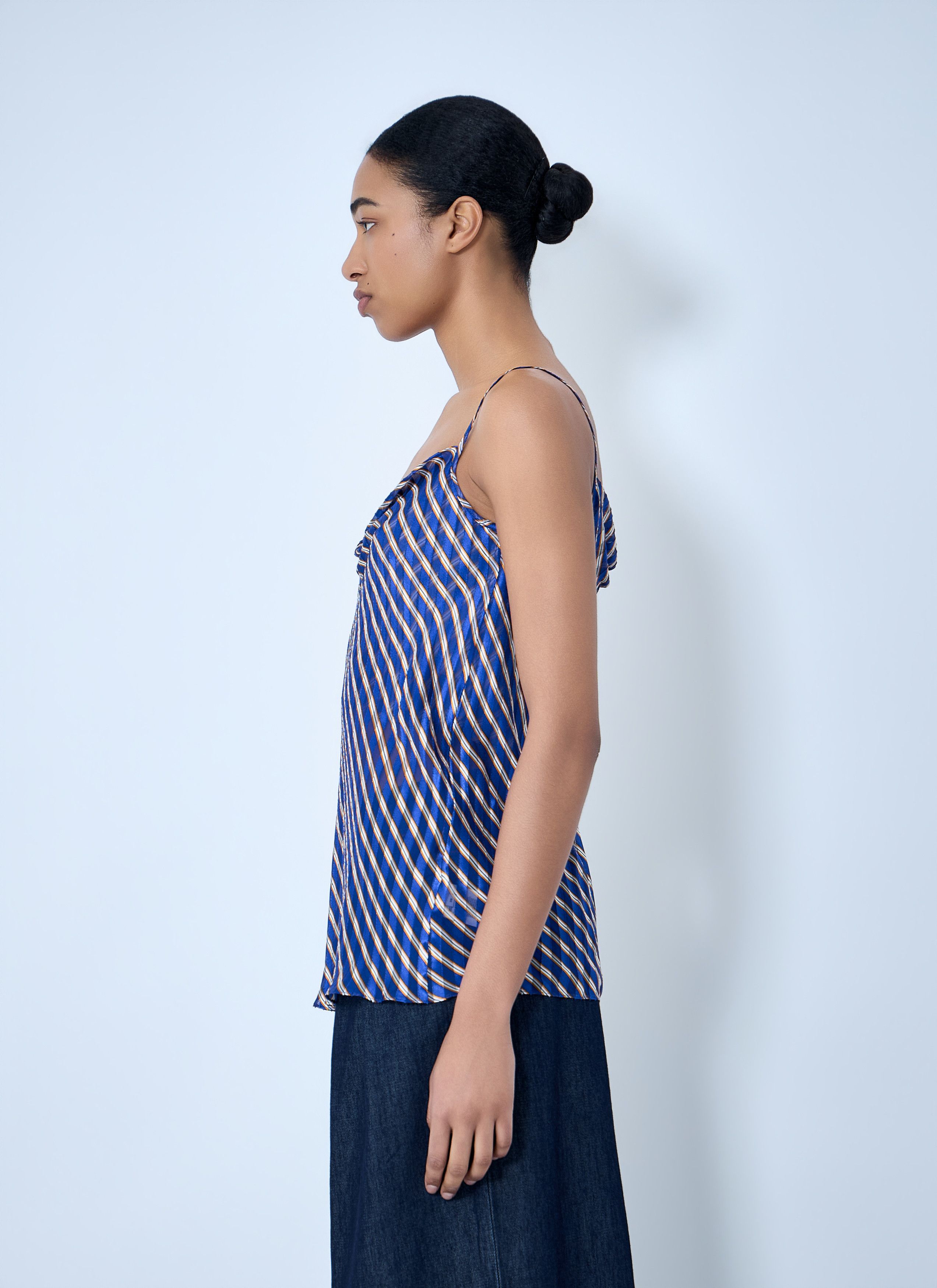 Dries Van Noten Diagonal Stripe Camisole Top Size M / US 6-8 / IT 42-44 - 3 Thumbnail