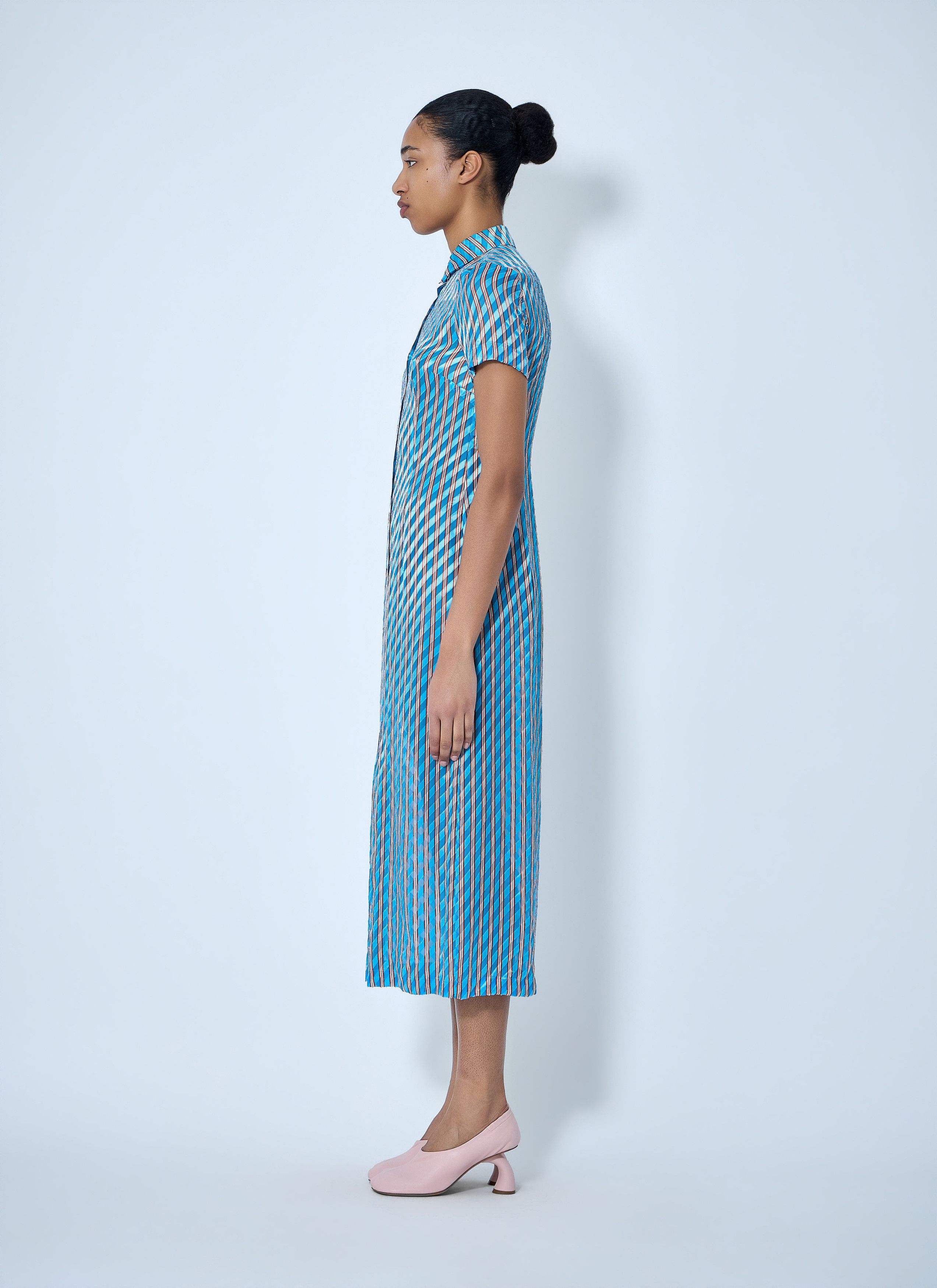 Dries Van Noten Striped Midi Shirt Dress Size M / US 6-8 / IT 42-44 - 3 Thumbnail