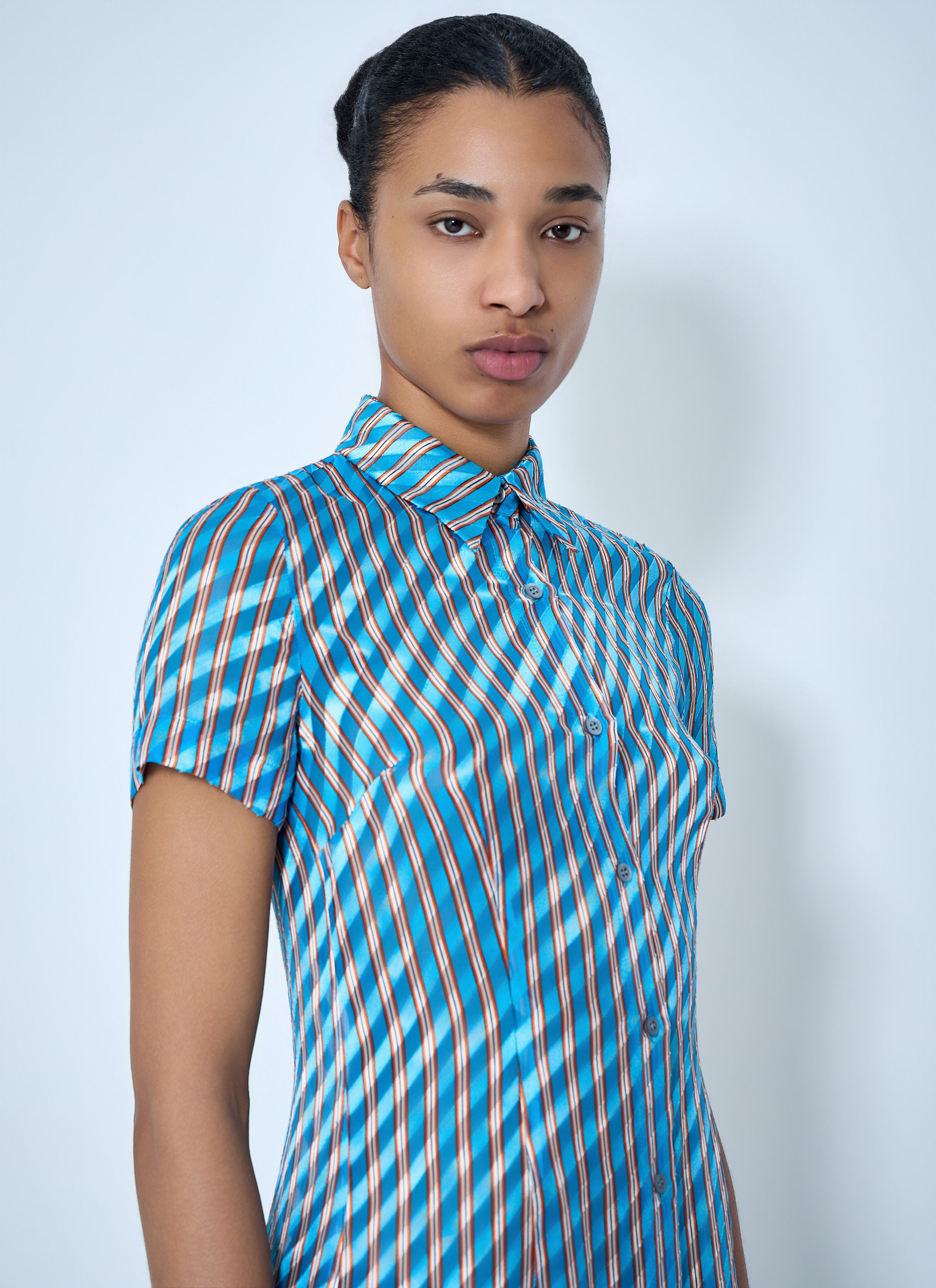 Dries Van Noten Striped Midi Shirt Dress Size M / US 6-8 / IT 42-44 - 5 Thumbnail