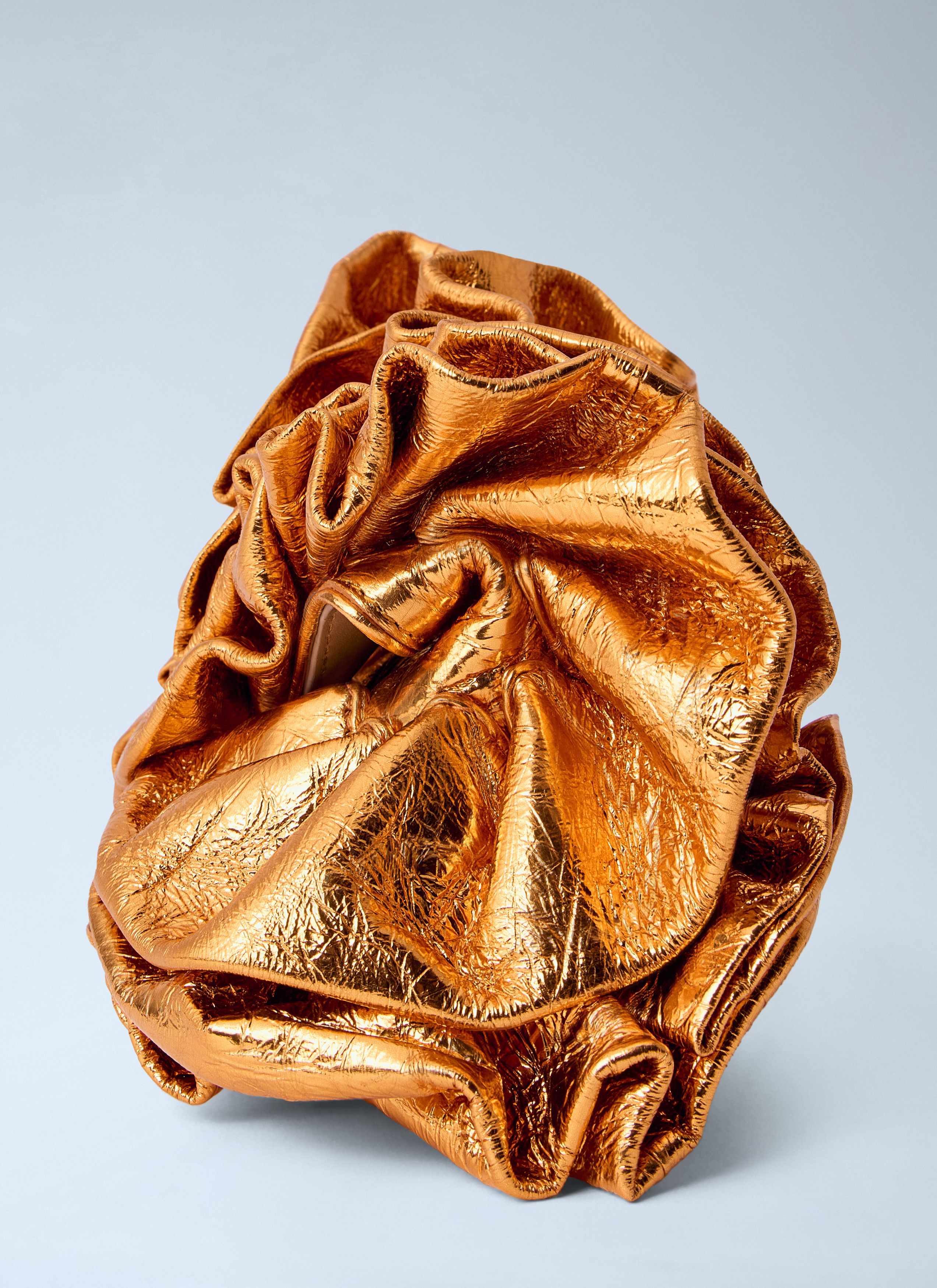 Dries Van Noten Ruffled Crinkled Leather Clutch Bag Size ONE SIZE - 5 Thumbnail