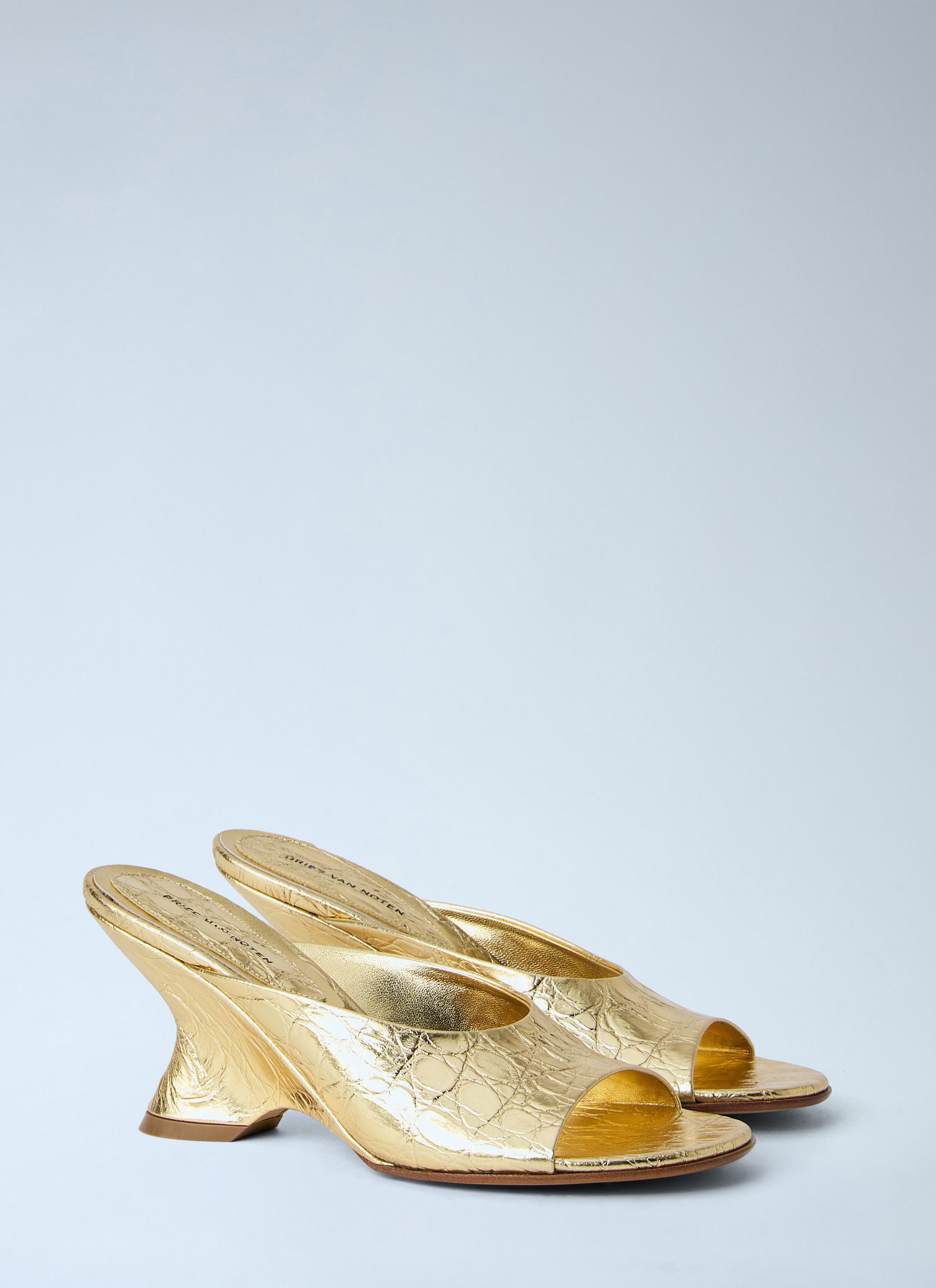 Dries Van Noten Sculpted Leather Mules Size US 8 / IT 38 - 2 Thumbnail