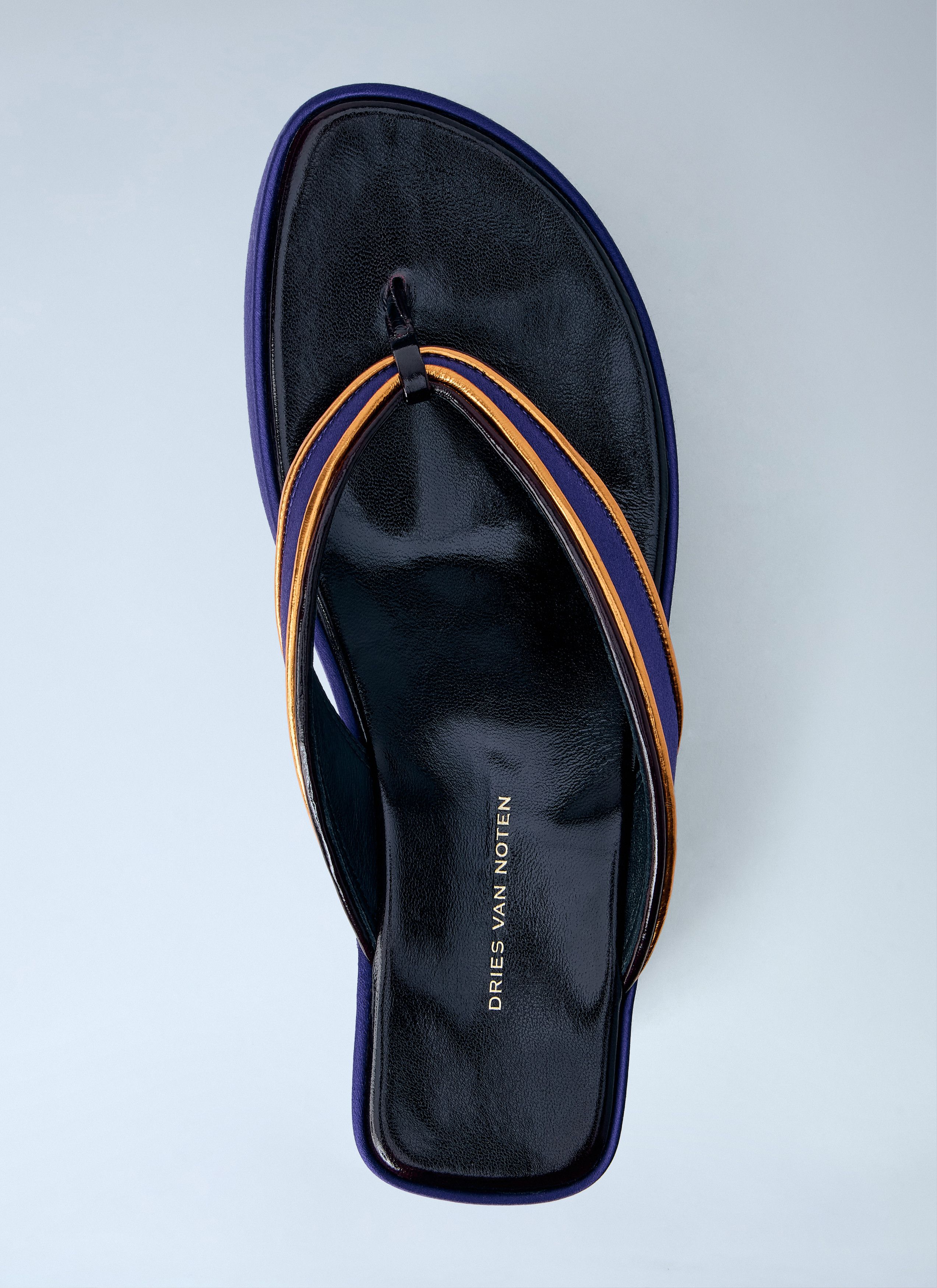 Dries Van Noten Satin Platform Thong Sandals Size US 8 / IT 38 - 6 Thumbnail
