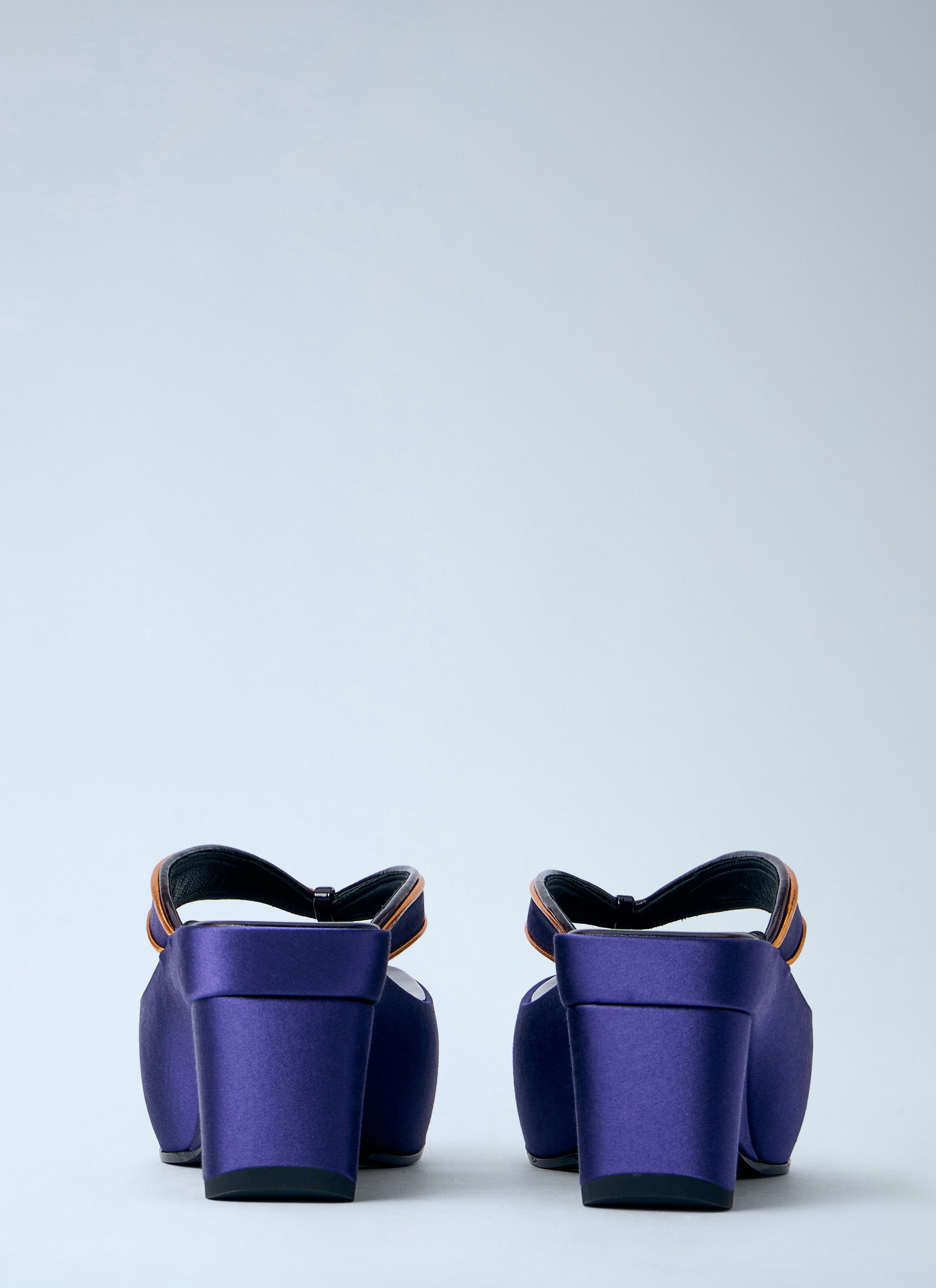 Dries Van Noten Satin Platform Thong Sandals Size US 8 / IT 38 - 5 Thumbnail