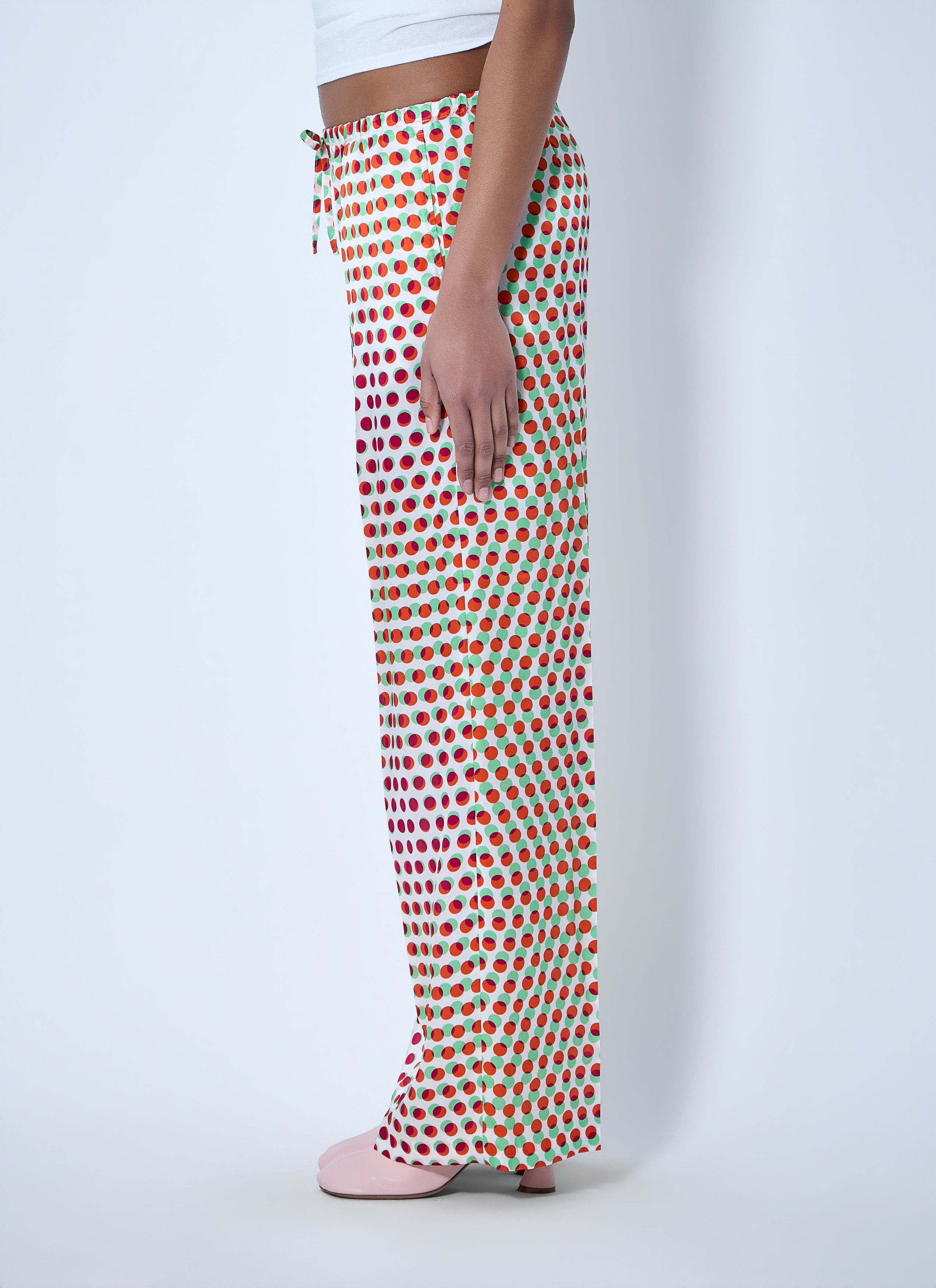 Dries Van Noten Wide-Leg Patterned Trousers Size 27" / US 4 / IT 40 - 3 Thumbnail