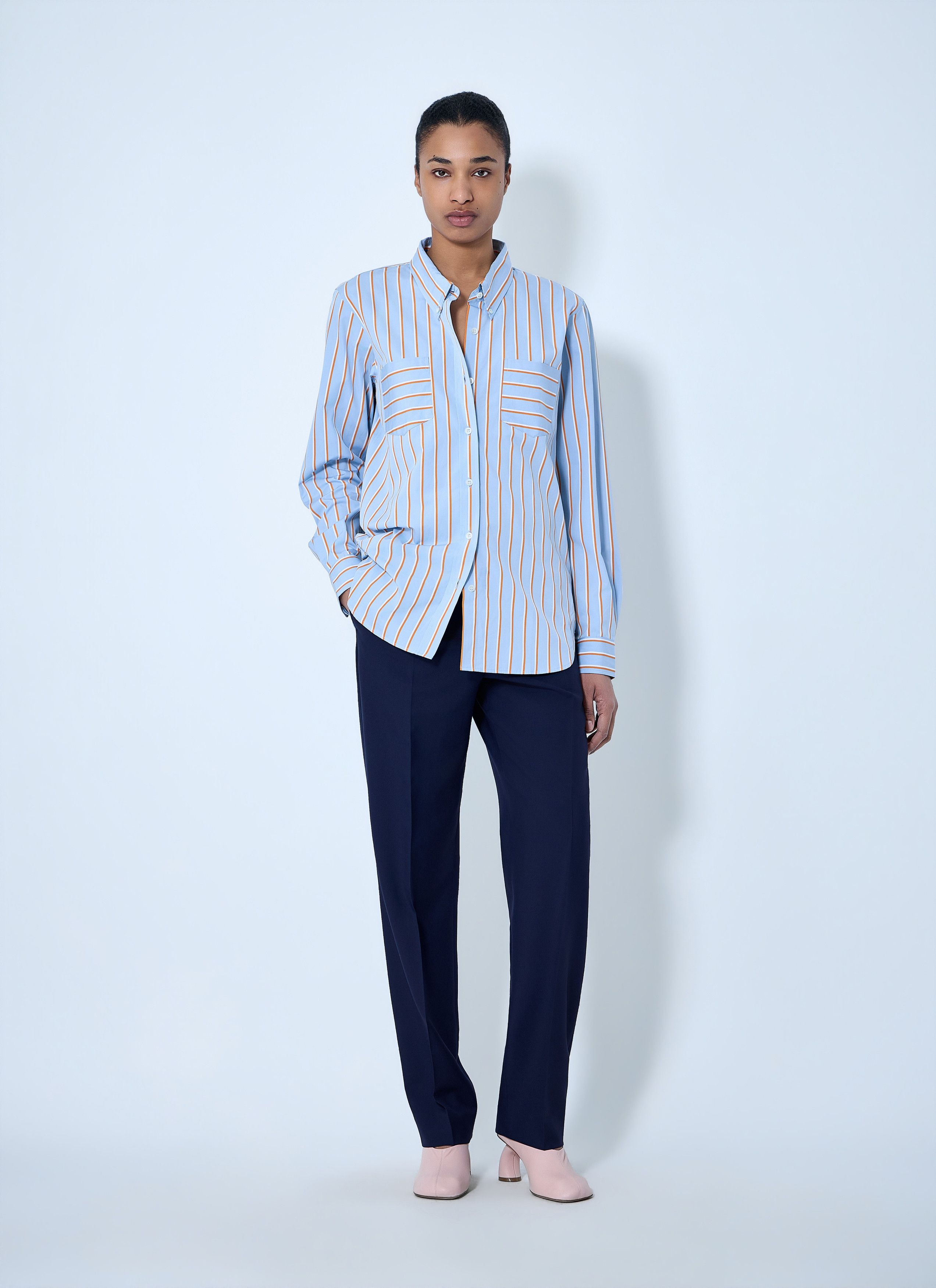 Dries Van Noten Striped Cotton Poplin Shirt Size M / US 6-8 / IT 42-44 - 2 Thumbnail