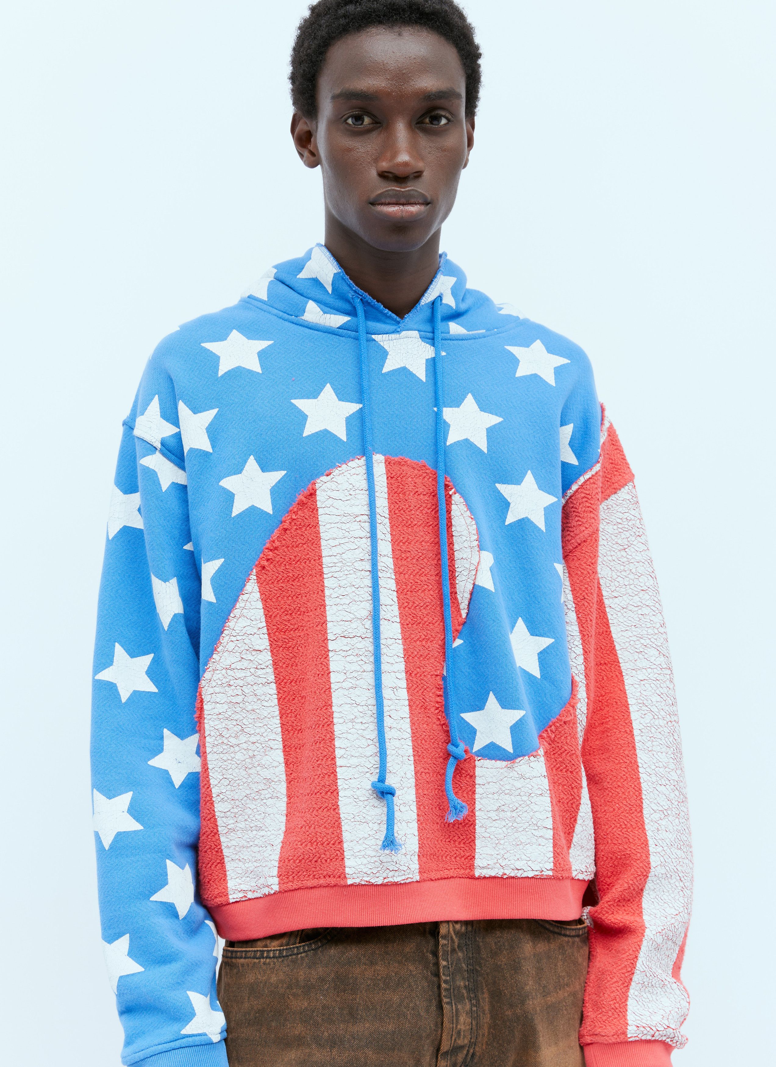 ERL Stars And Stripe Swirls Hooded Sweatshirt Size US XL / EU 56 / 4 - 5 Thumbnail