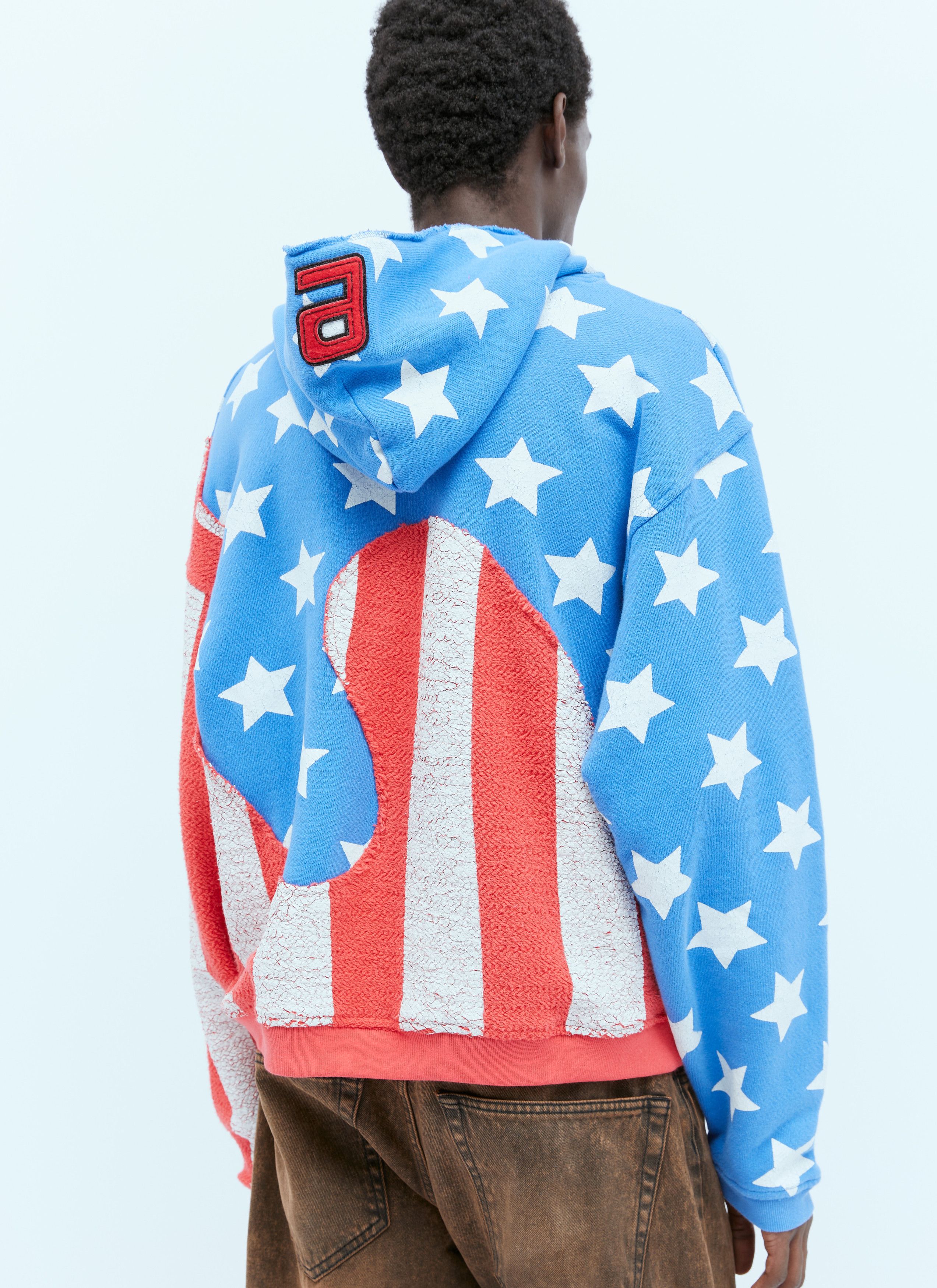 ERL Stars And Stripe Swirls Hooded Sweatshirt Size US XL / EU 56 / 4 - 2 Thumbnail