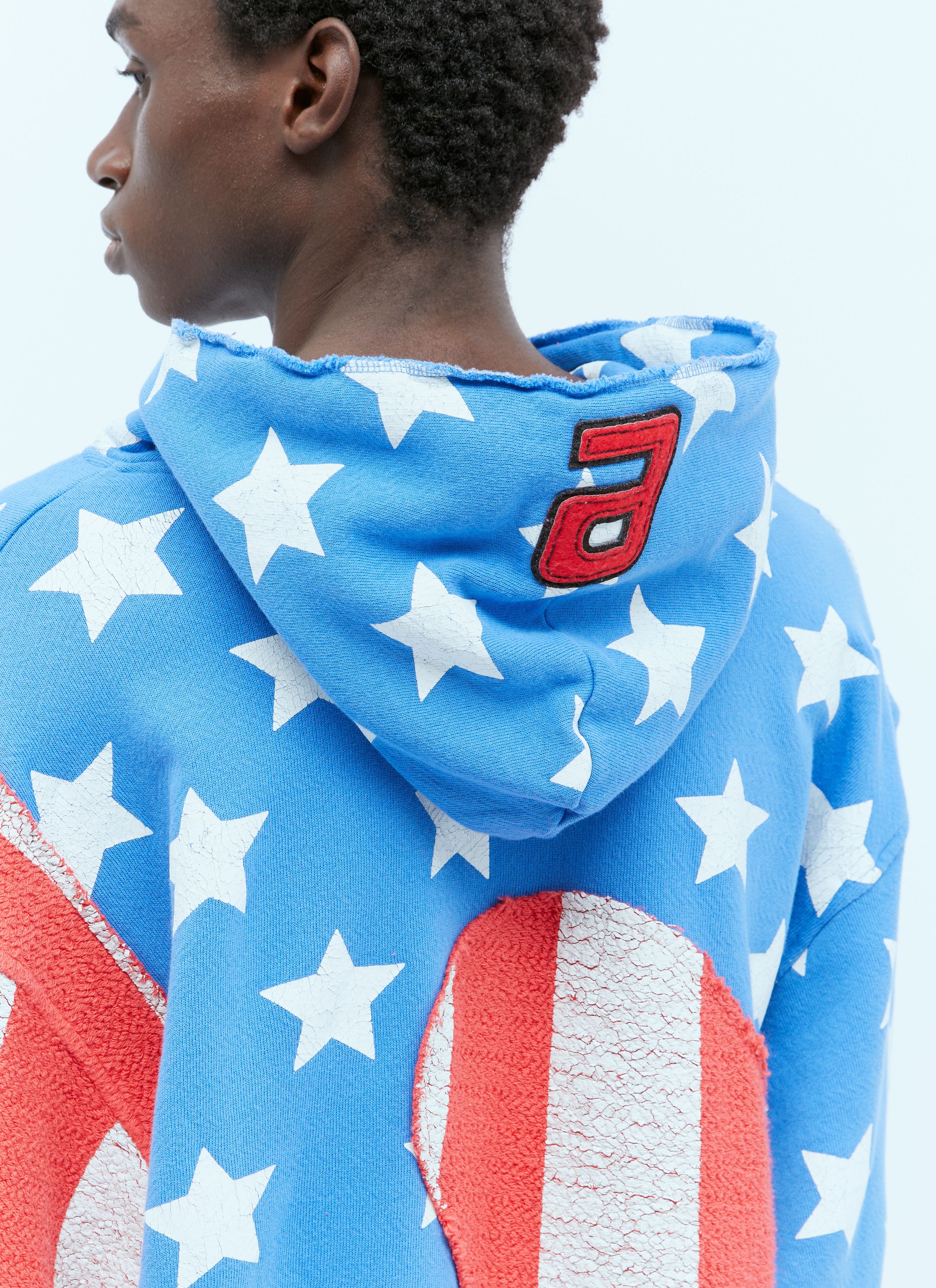 ERL Stars And Stripe Swirls Hooded Sweatshirt Size US XL / EU 56 / 4 - 6 Thumbnail