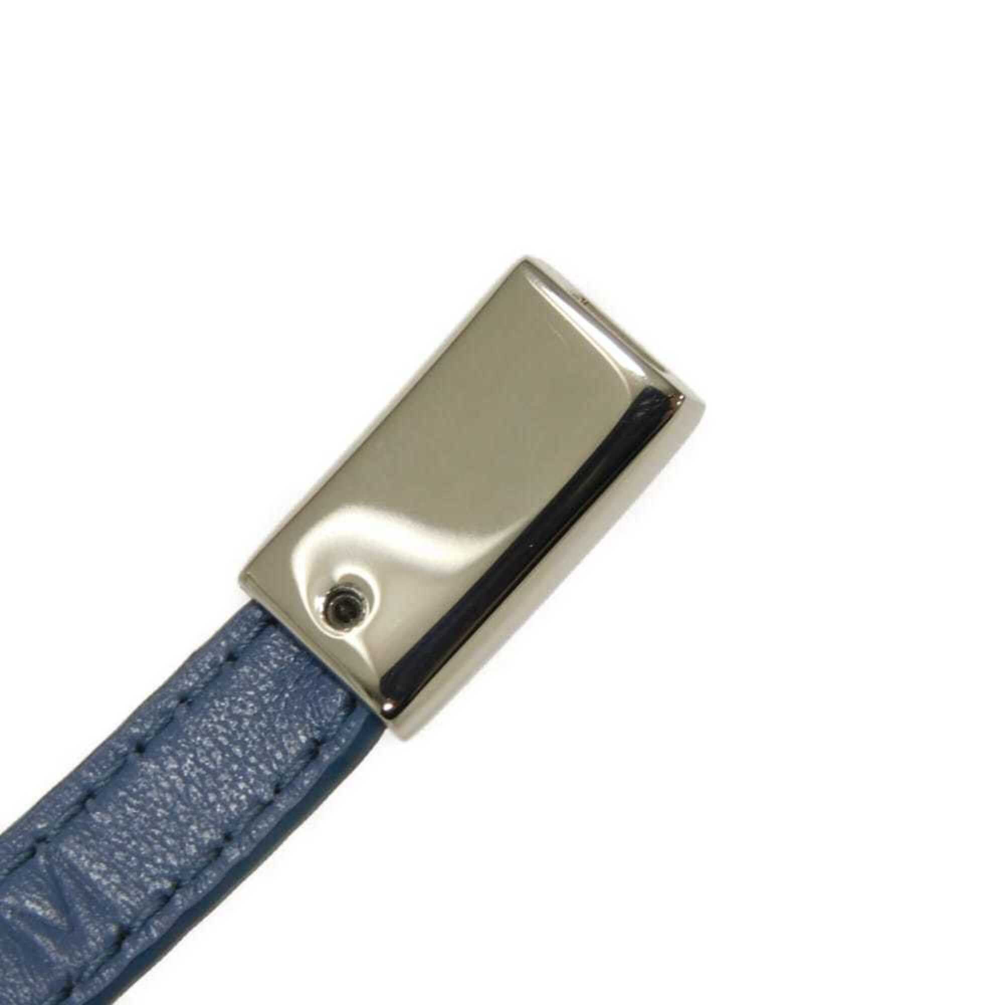 Prada Prada Saffiano Bracelet, Size M, Enamel Blue, Silver Triangle Logo, Avio 2IB289 053 F0154, Men's/Women's Size ONE SIZE - 10 Thumbnail