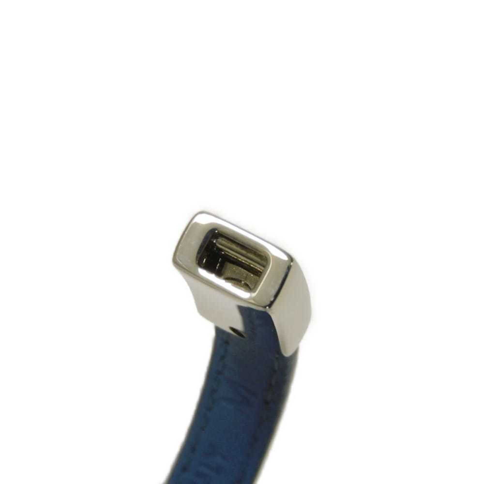 Prada Prada Saffiano Bracelet, Size M, Enamel Blue, Silver Triangle Logo, Avio 2IB289 053 F0154, Men's/Women's Size ONE SIZE - 11 Thumbnail