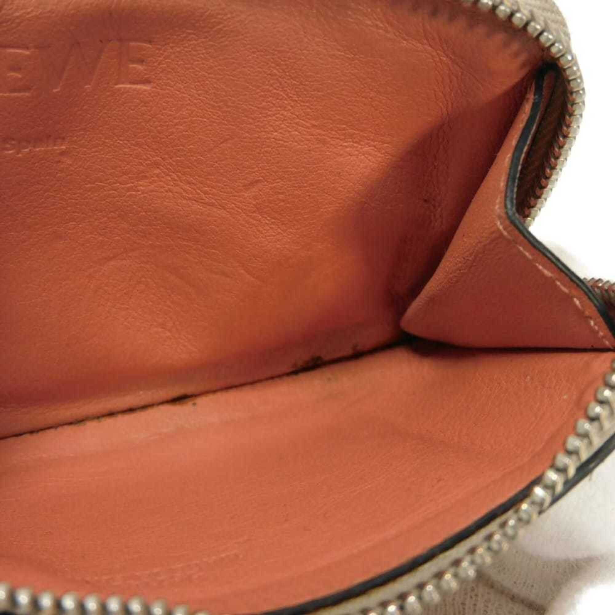 Loewe Loewe coin case/card holder, calfskin, honey, L-shaped zipper, fragment case, Anagram, Light Oats, C660Z40X04, women's. Size ONE SIZE - 7 Thumbnail